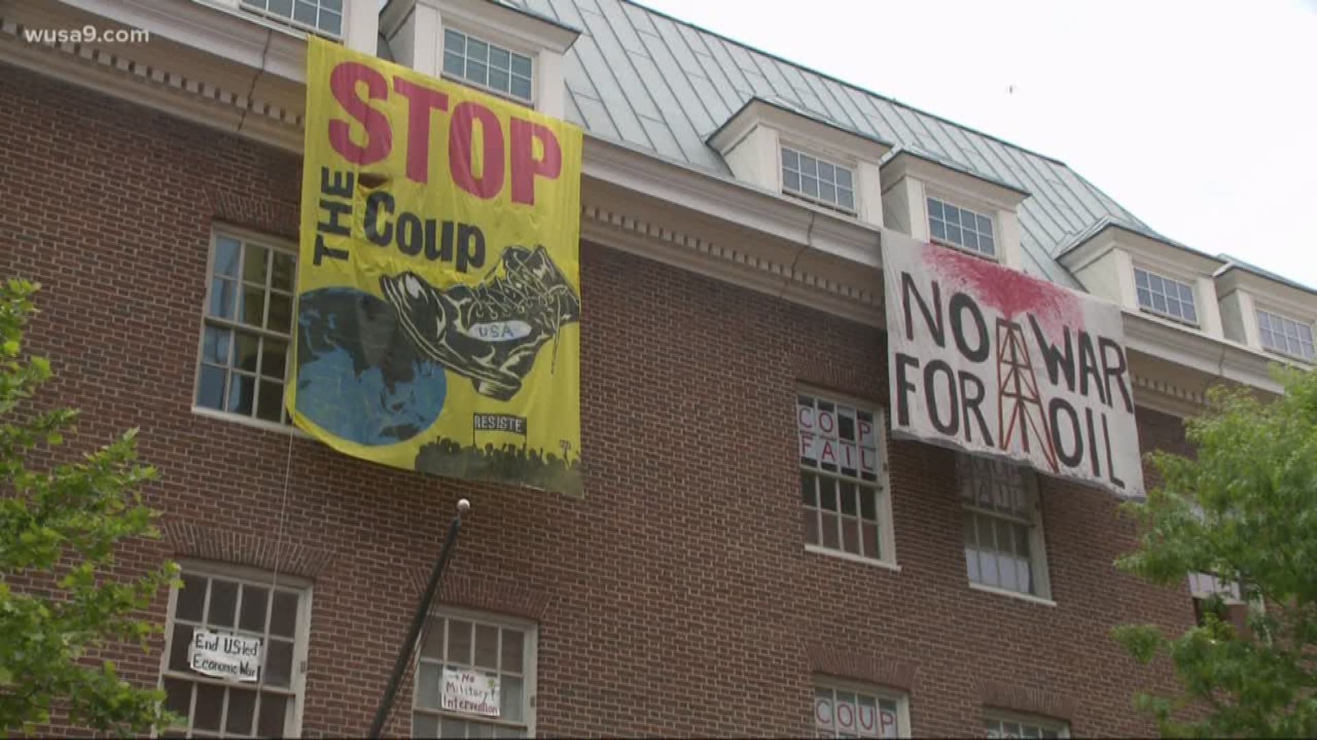 Medea Benjamin, co-founder of Code Pink, told The Associated Press that police entered the embassy early in the morning.