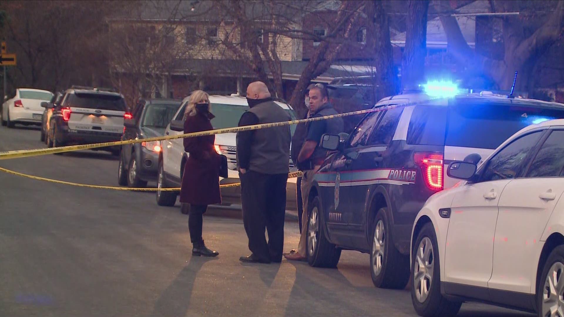 A woman is suffering life-threatening injuries after she was shot inside of a home in Falls Church, Virginia. Police are at the scene investigating.