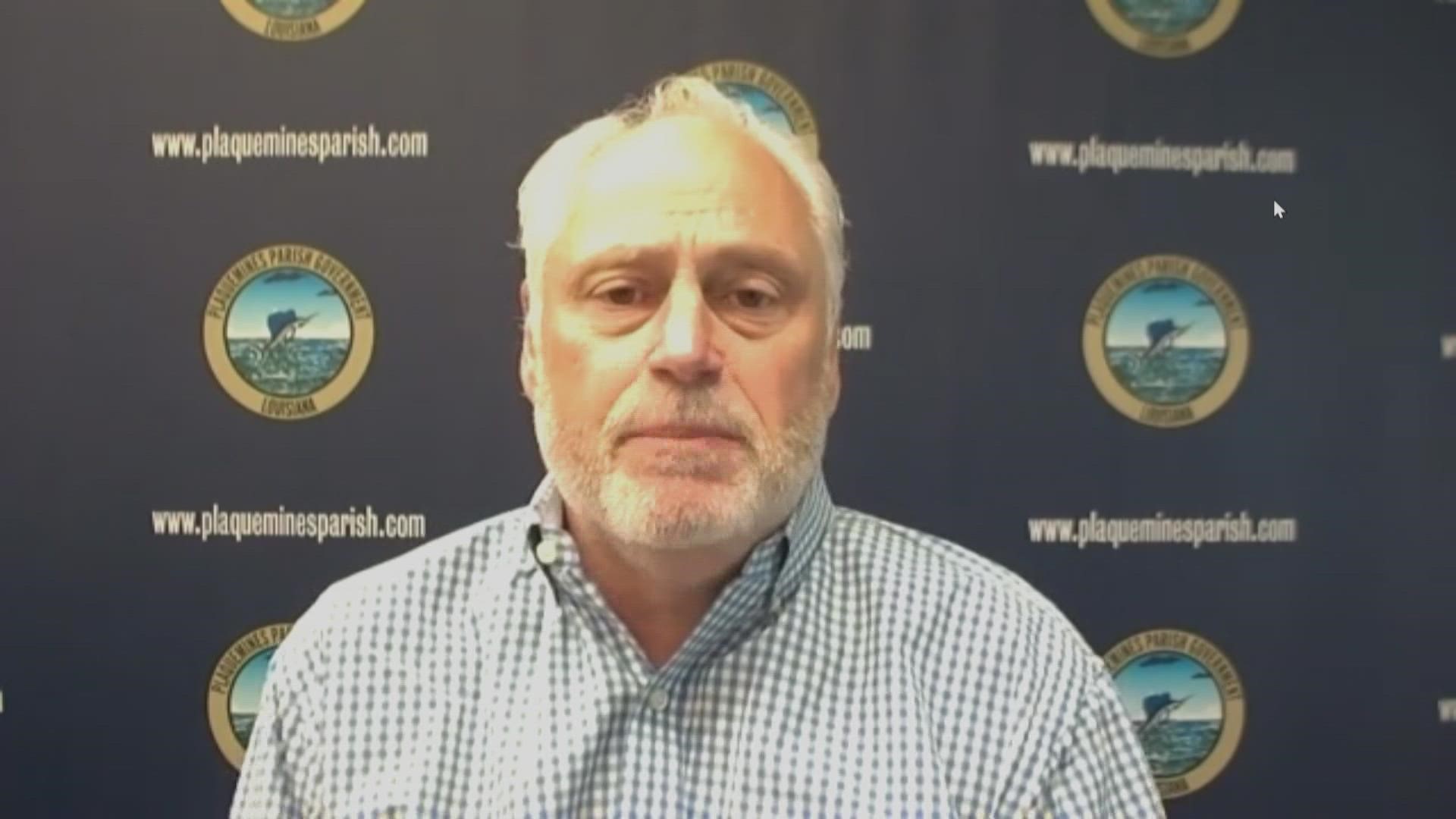 Plaquemines Parish President Kirk Lepine gives an update on the impacts of the salt wedge in the Gulf of Mexico.