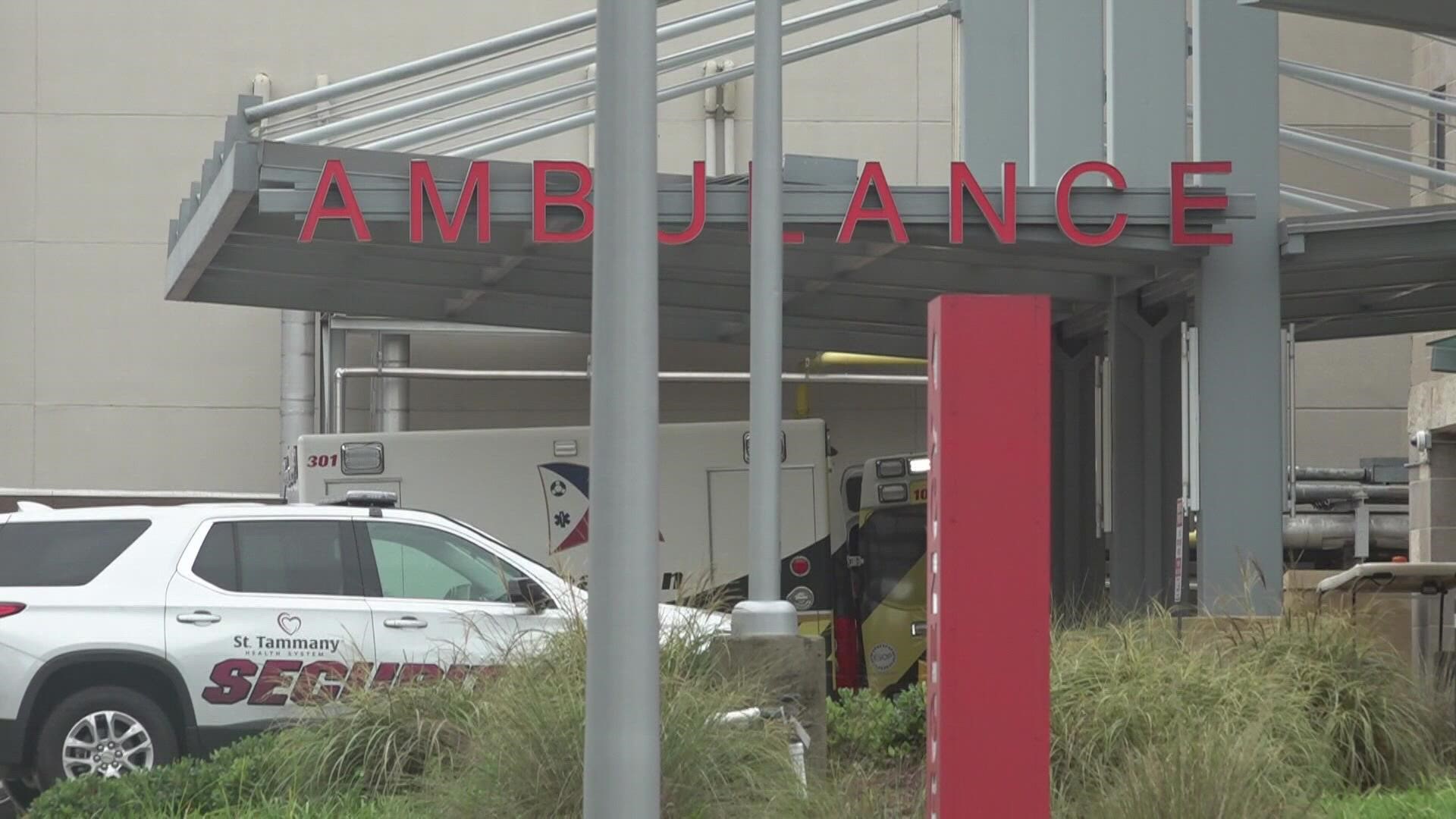 The St. Tammany Parish coroner says that hospitals on the northshore are starting to fill up again.