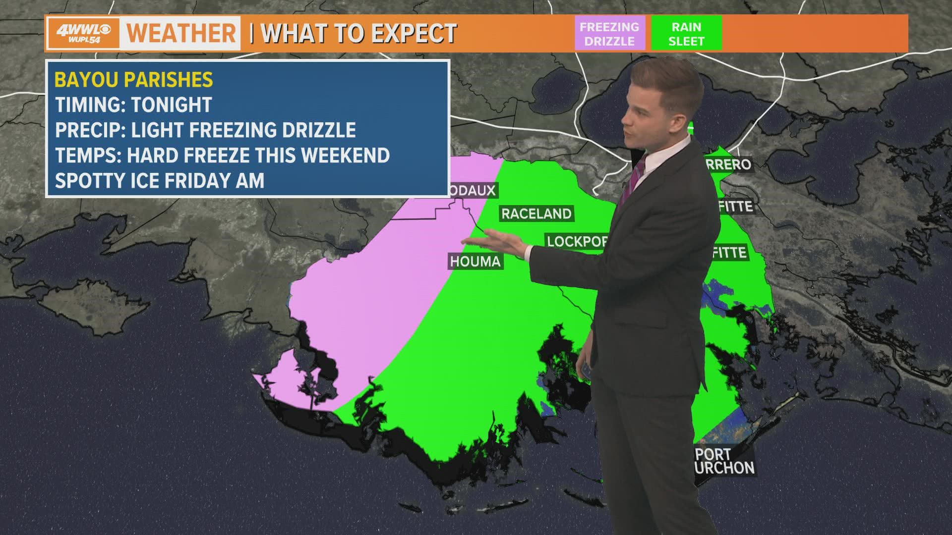 This forecast is still very fluid and could change depending on the track of the storm system and speed of cold air.