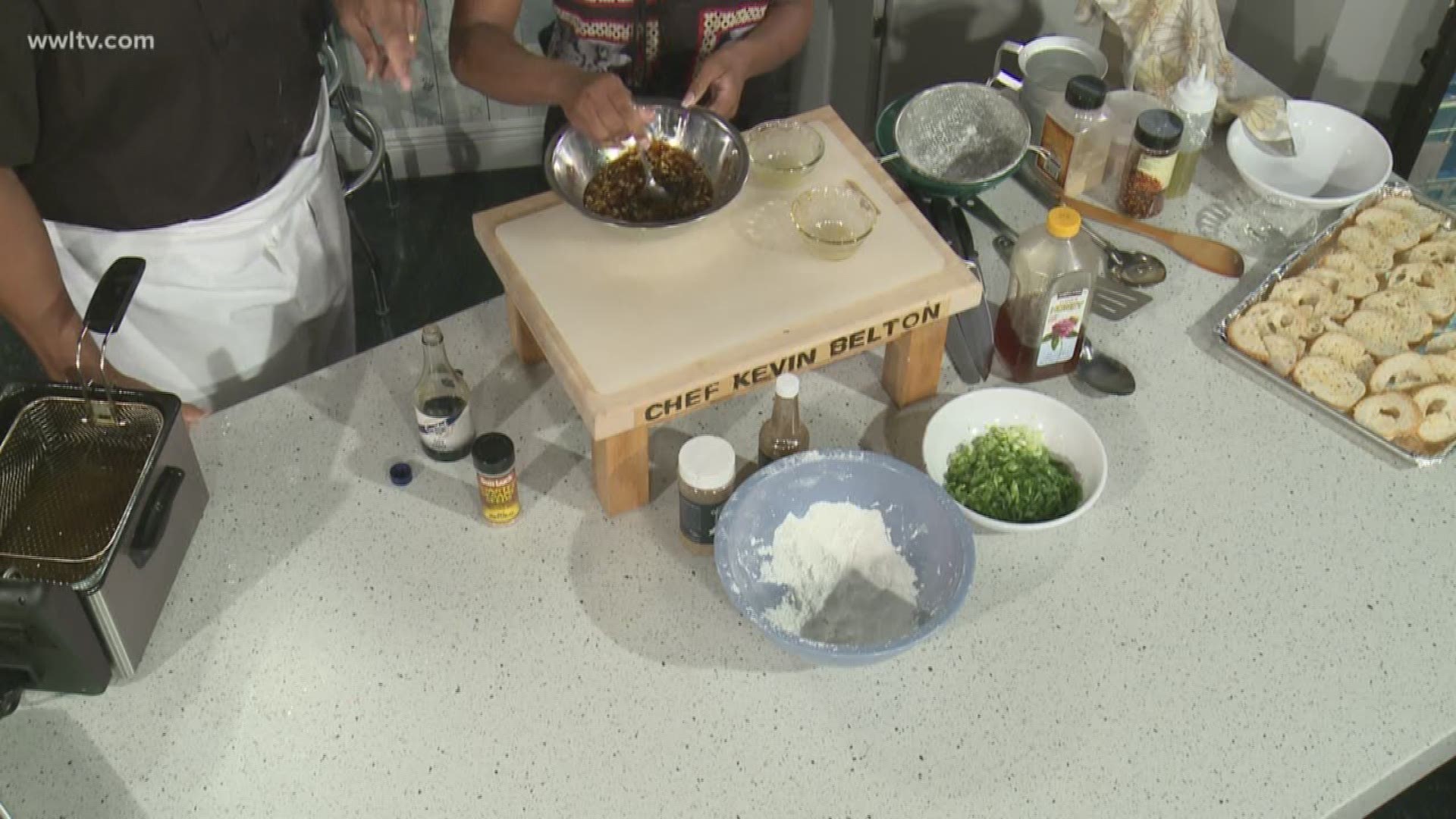 Chef Kevin and Sheba are in the kitchen with a simple and delicious Honey Orange Shrimp dish.