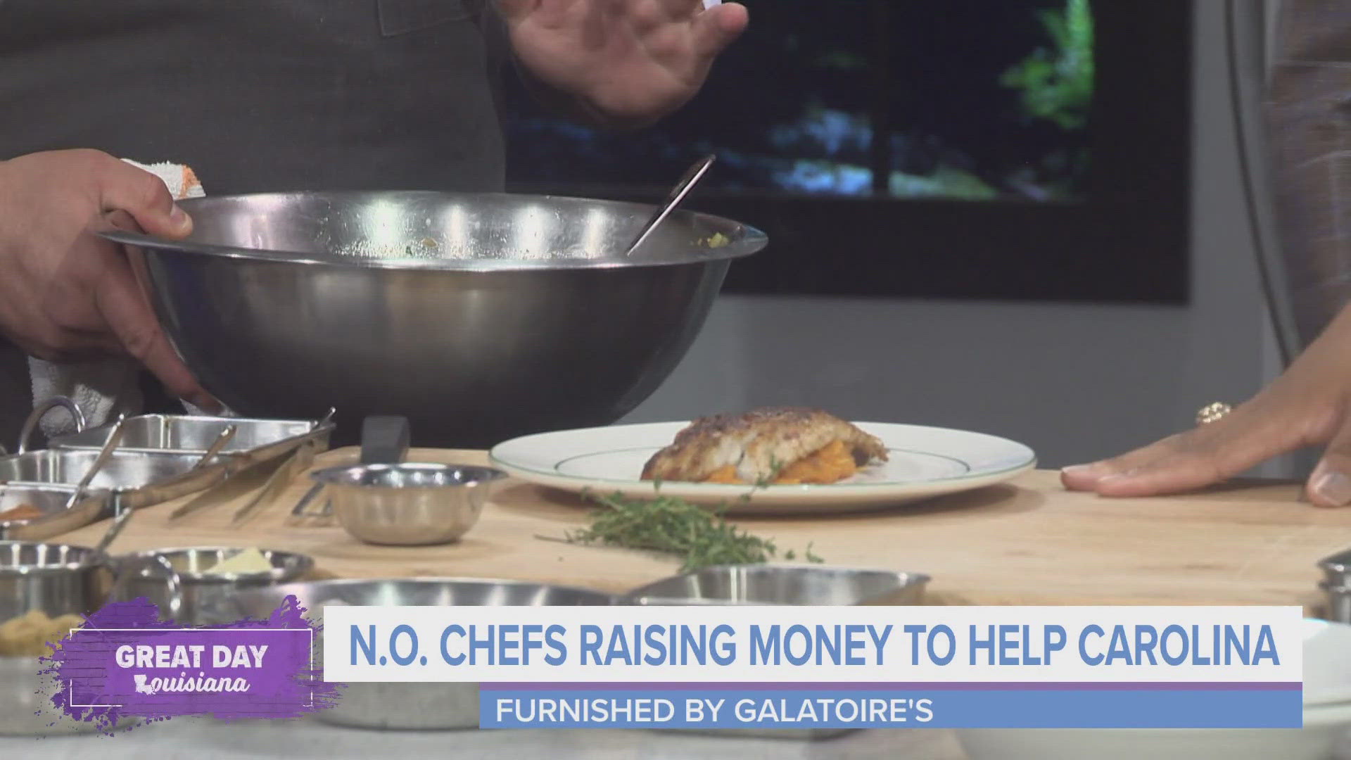 Galatoire's shows off another delicious dish from their special menu to raise money for chef's in the Carolinas in need.