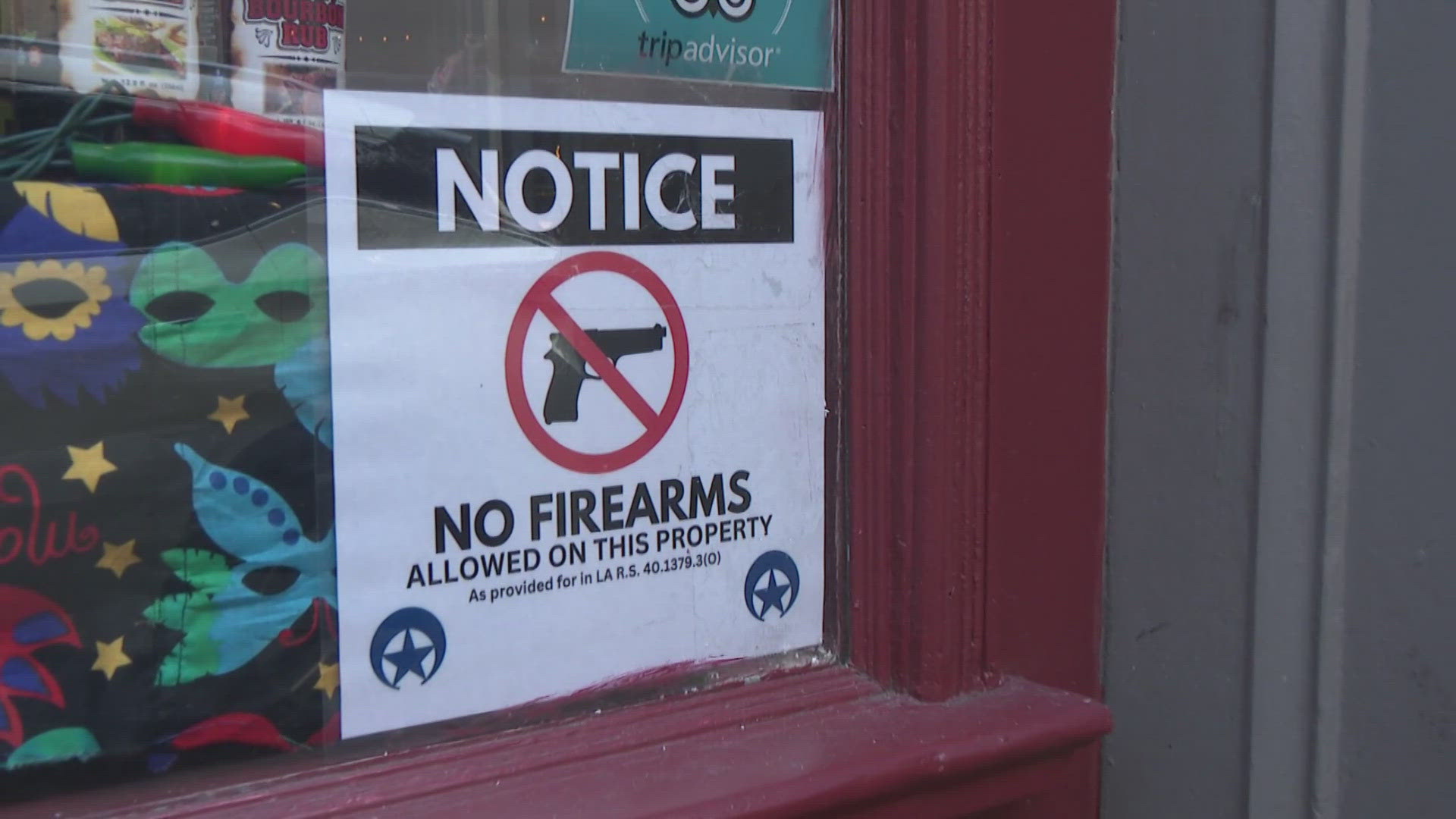 Signs are meant to remind folks that business owners can still prohibit them from carrying a firearm onto their property, despite new permitless concealed carry law.