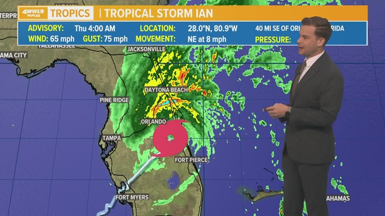 Ian producing heavy rain in Florida, next landfall expected near Charleston