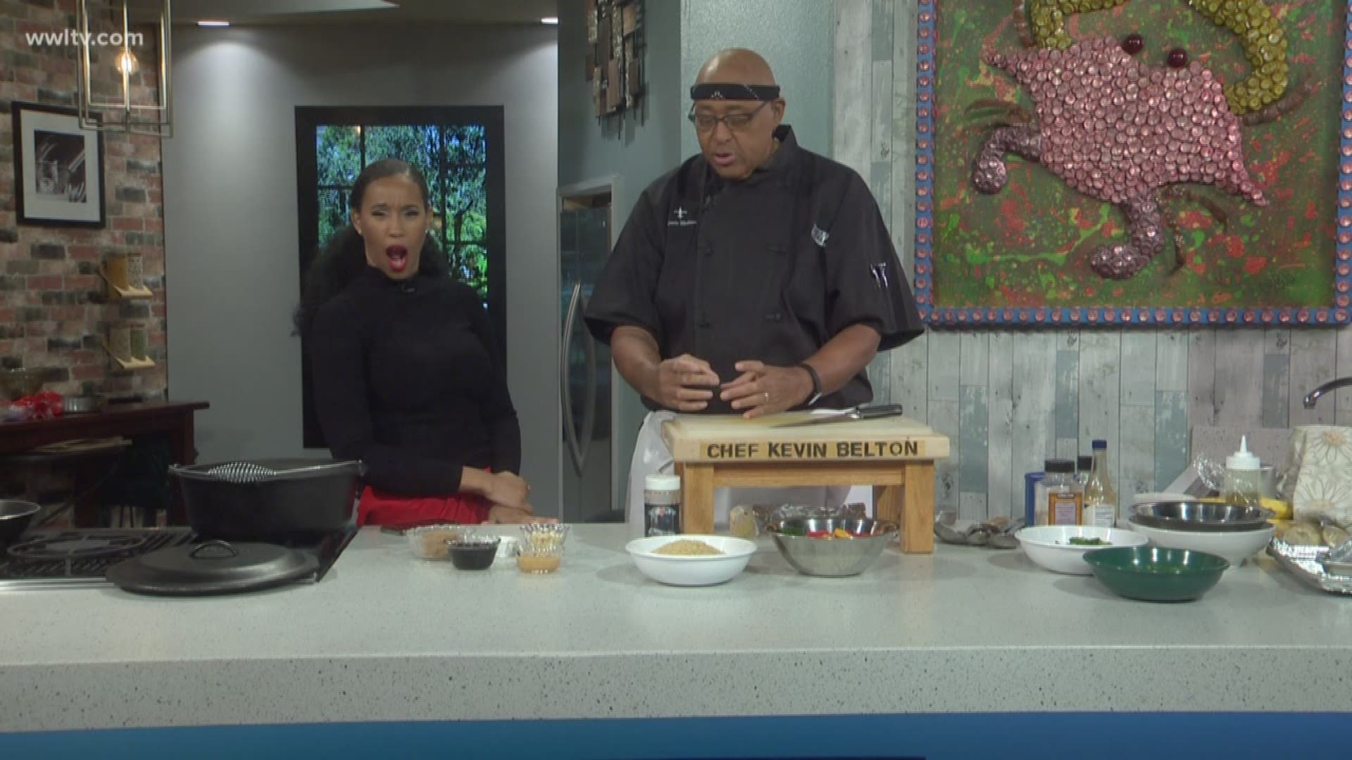 Chef Kevin Belton and Sheba Turk prepare a recipe in the kitchen that you can make now and freeze for later.