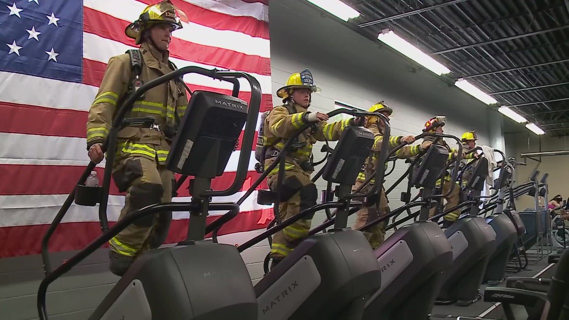 Firefighters walk 110 stories in memory of fallen 9/11 firefighters ...