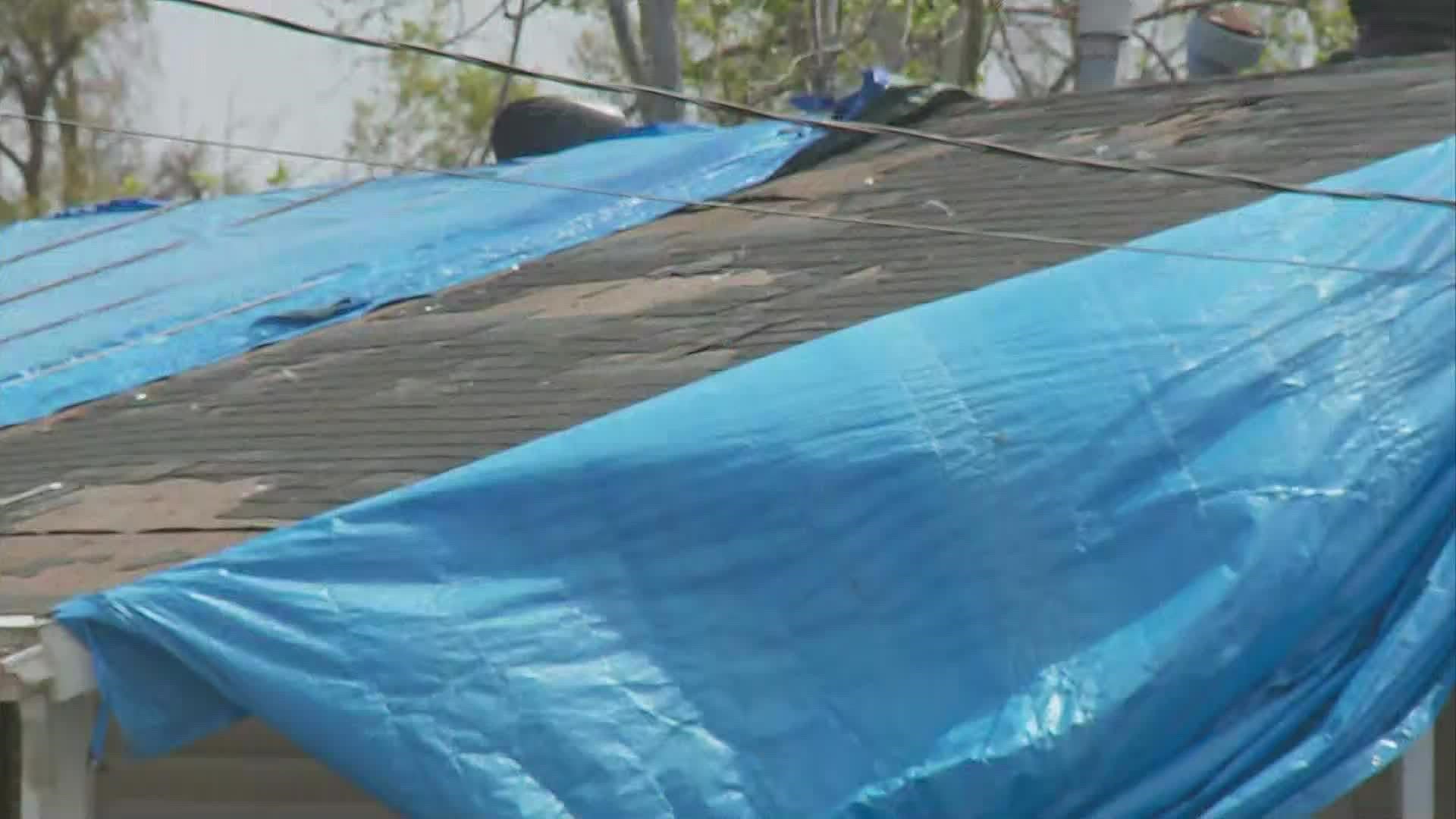 Months later there are still a number of Ida victims recovering and rebuilding after still with blue tarps covering holes in their roof and they are worried.