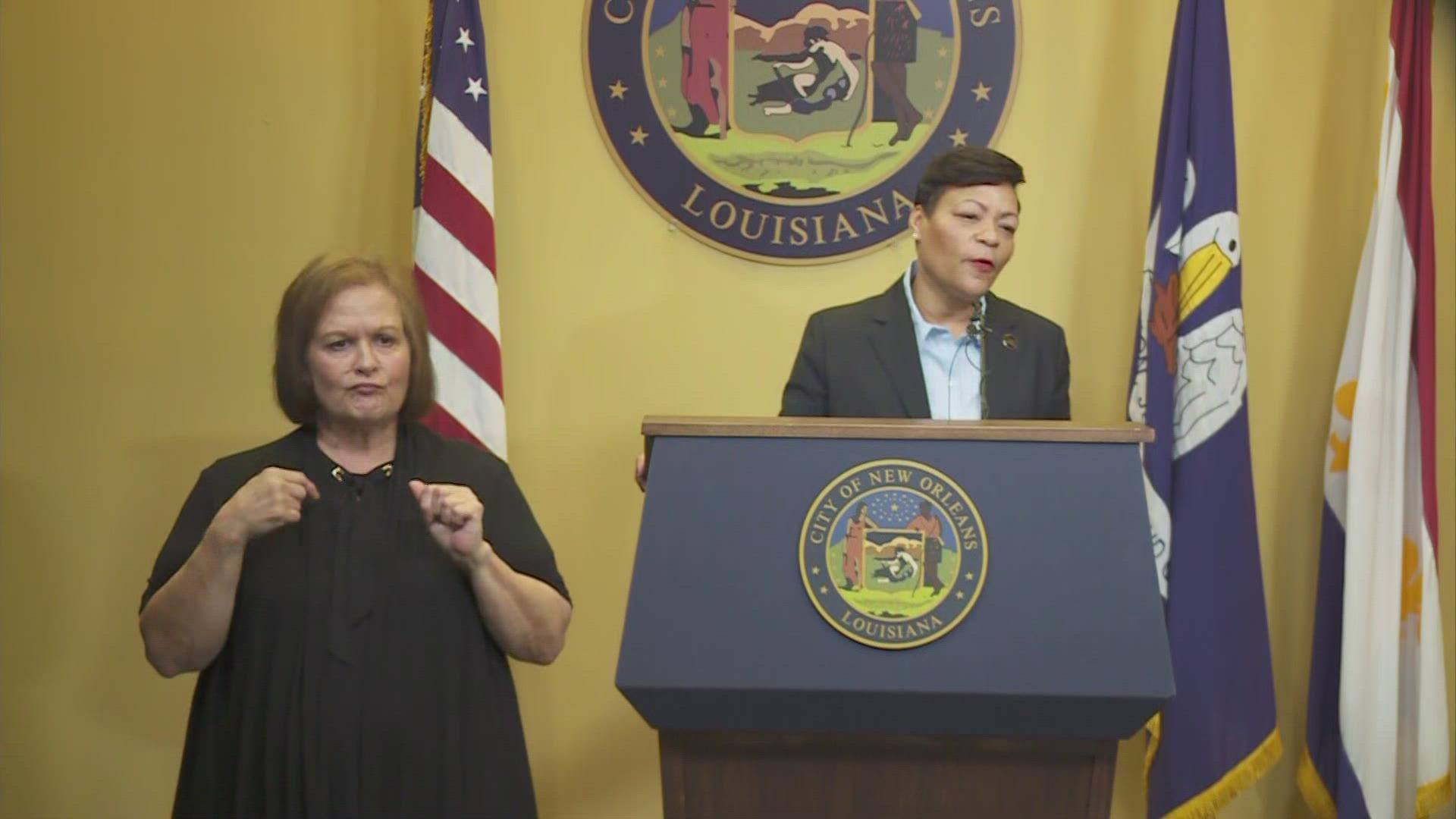 Mayor LaToya Cantrell said that her making an obscene gesture at the parade to a float rider was made in response to the same gesture being made at her.