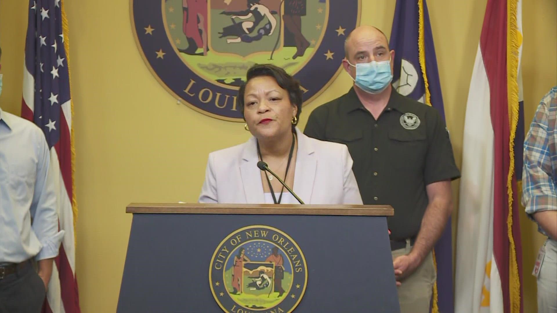New Orleans Mayor LaToya Cantrell is addressing the debris and trash pickup efforts in the city after Hurricane Ida slowed down the process.