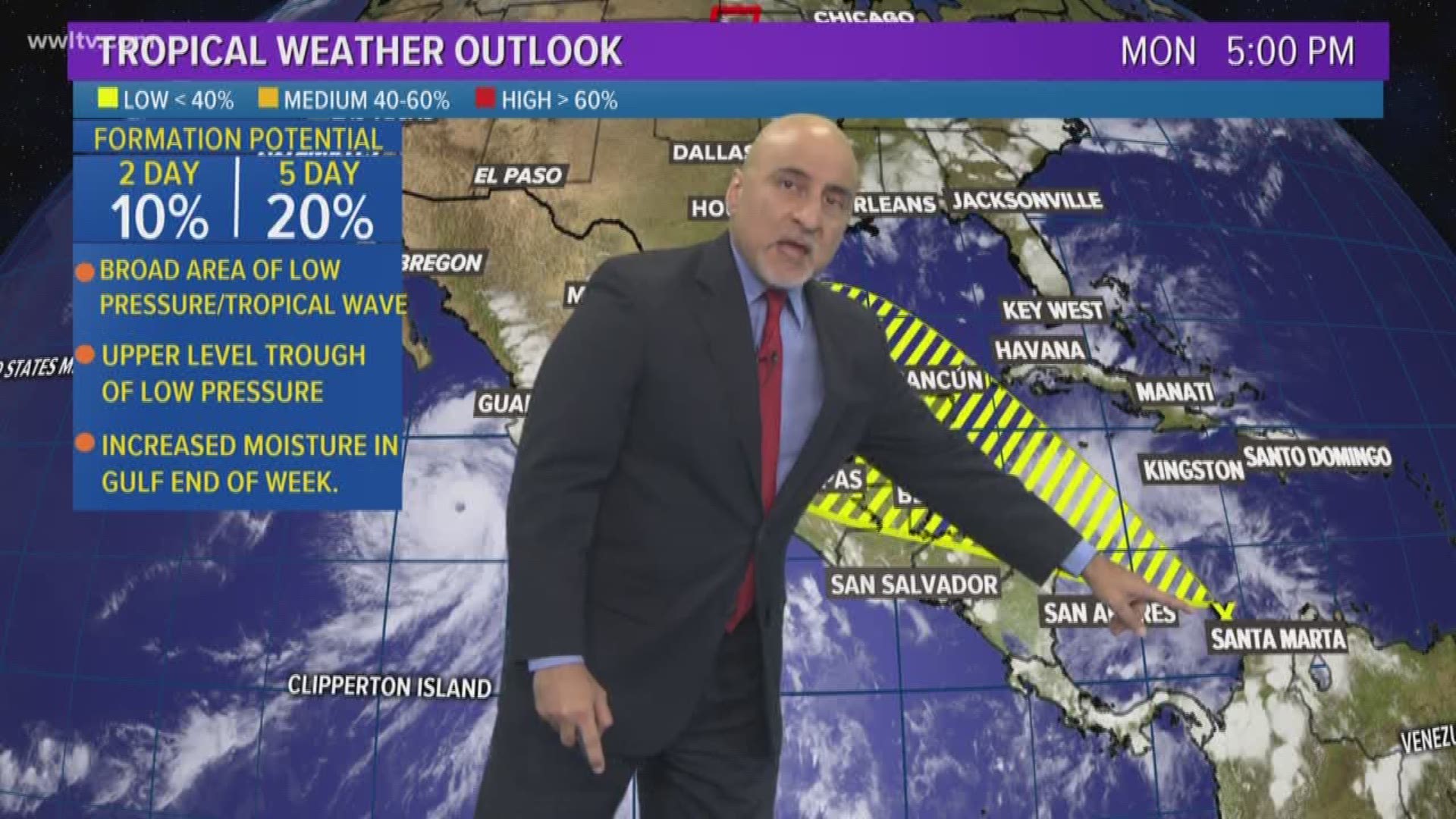 Chief Meteorologist Carl Arredondo and the Monday evening Tropical Update