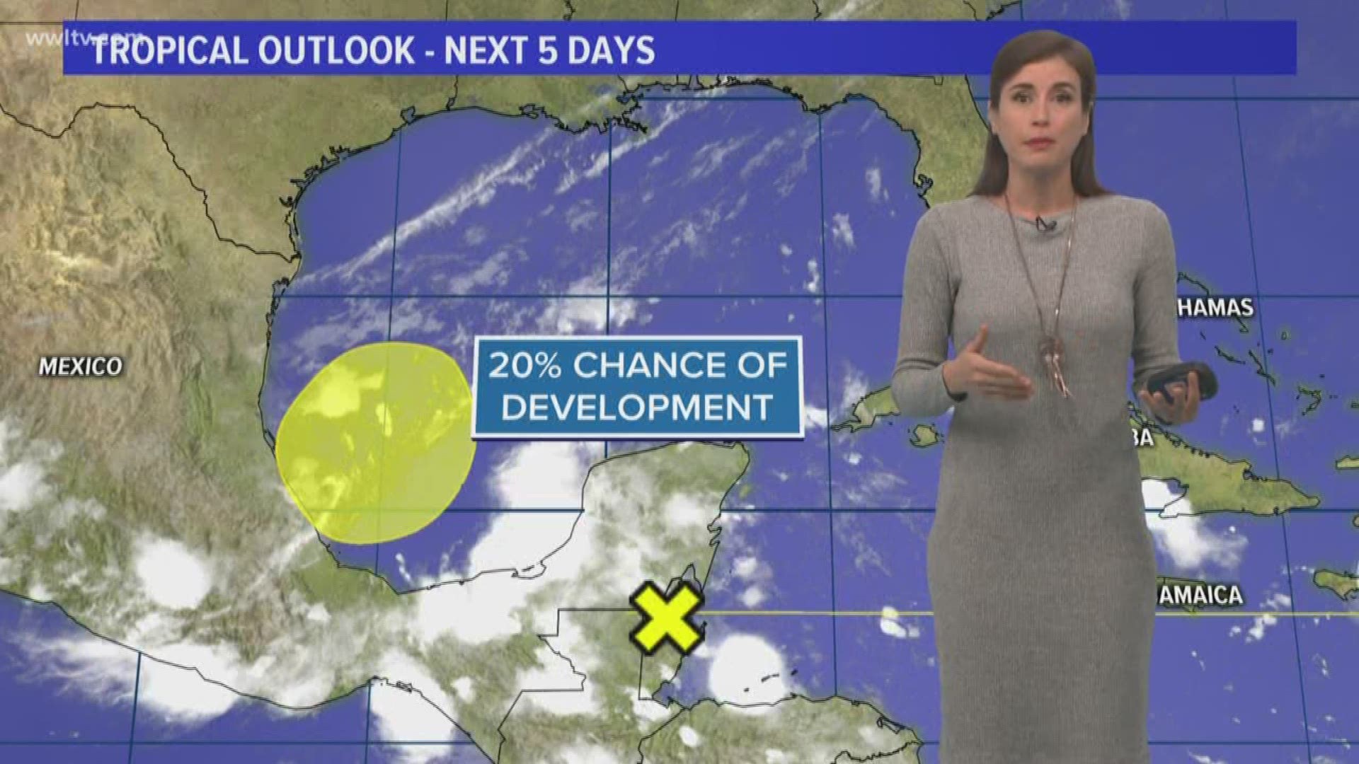 Meteorologist Alexandra Cranford has a look at the tropics on October 22, 2019.