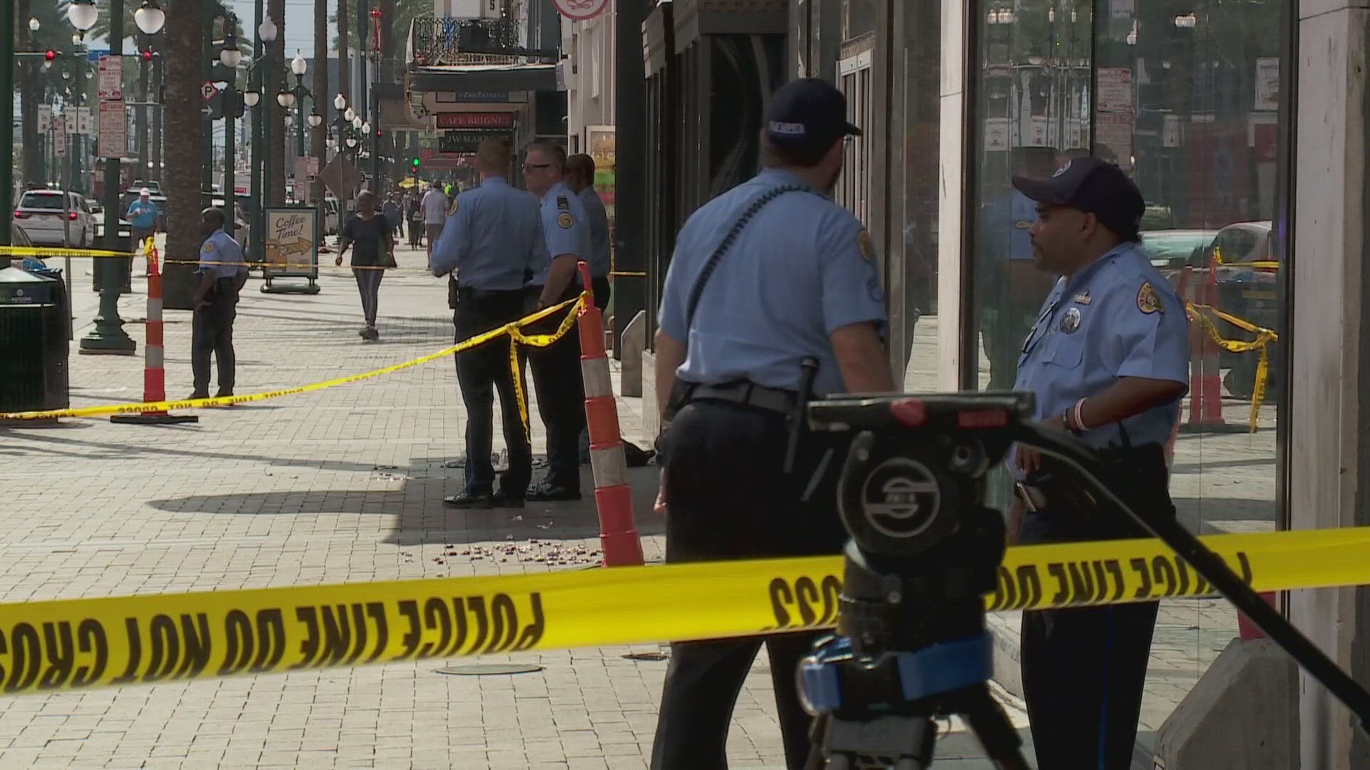 A daylight shooting on busy Canal Street Friday put a man in the hospital. NOPD said a security guard pulled the trigger.