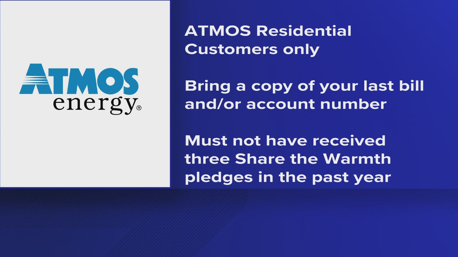 The Jefferson Community Action Programs Department have teamed up with ATMOS Energy to assist parish consumers with their payments during the 'Share the Warm Blitz.'