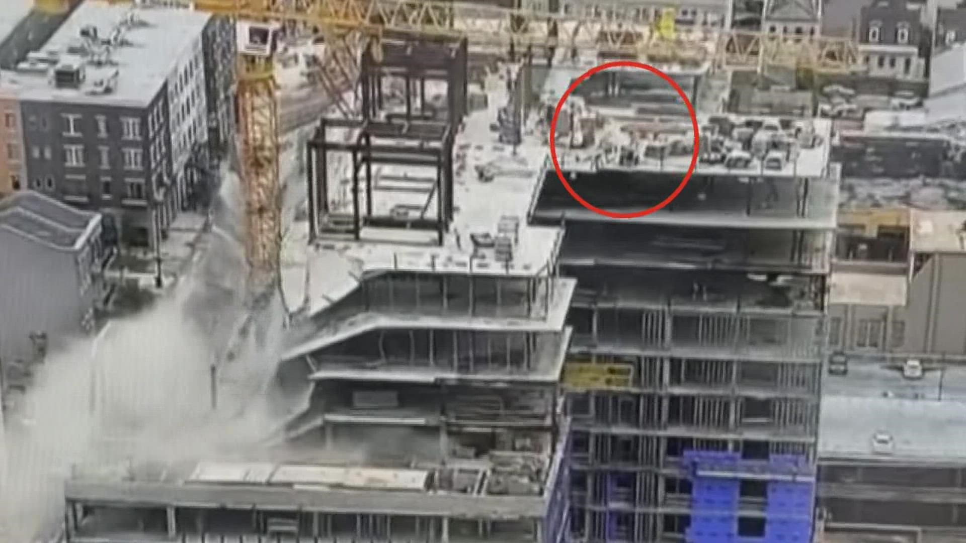 Exclusive video from WWLTV shows a new angle of the collapse that killed three workers and closed a part of North Rampart almost two years ago.