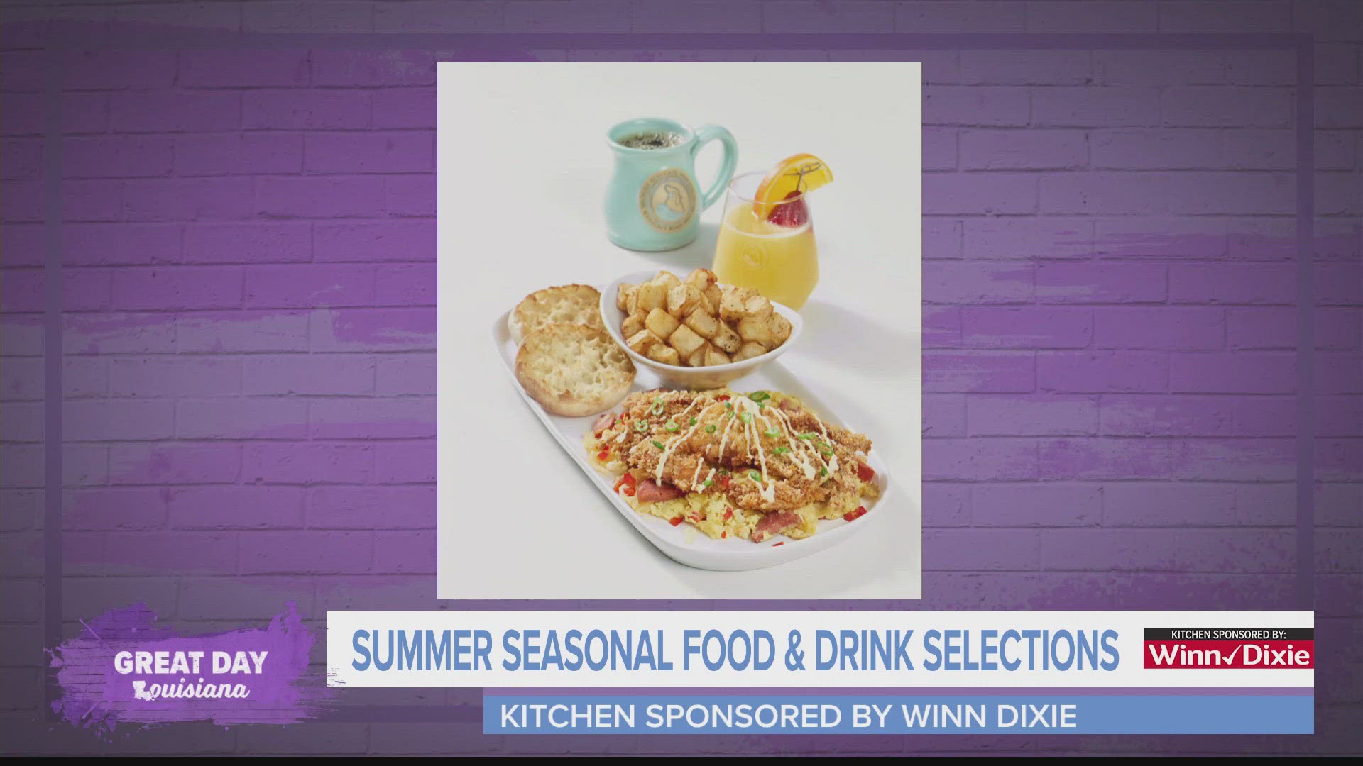 Another Broken Egg Cafe joins us in the Winn-Dixie kitchen to share some of the seasonal dishes on the menu this summer.