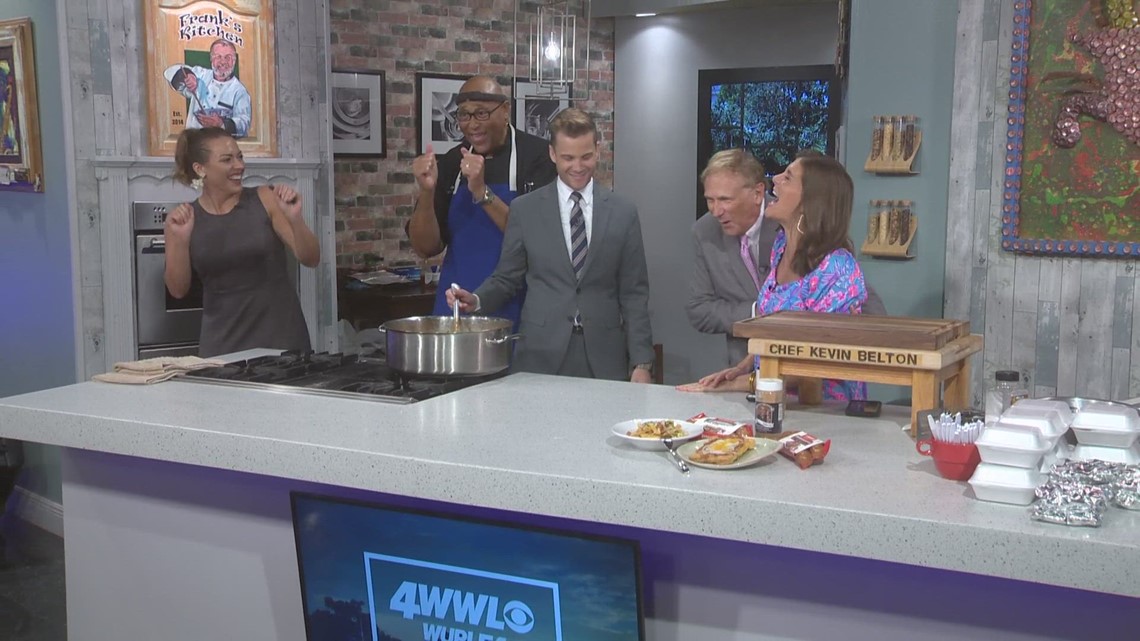 Leslie Spoon does the 'Cha Cha Slide' on Eric Paulsen's foot