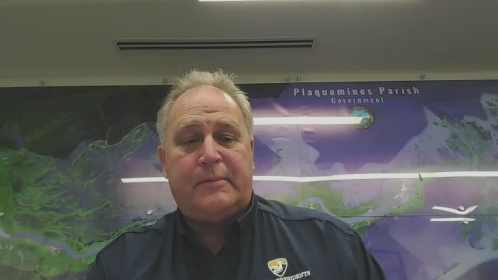 Plaquemines Parish President W. Keith Hinkley talks with WWL Louisiana regarding updates following Hurricane Francine impact Wednesday night.