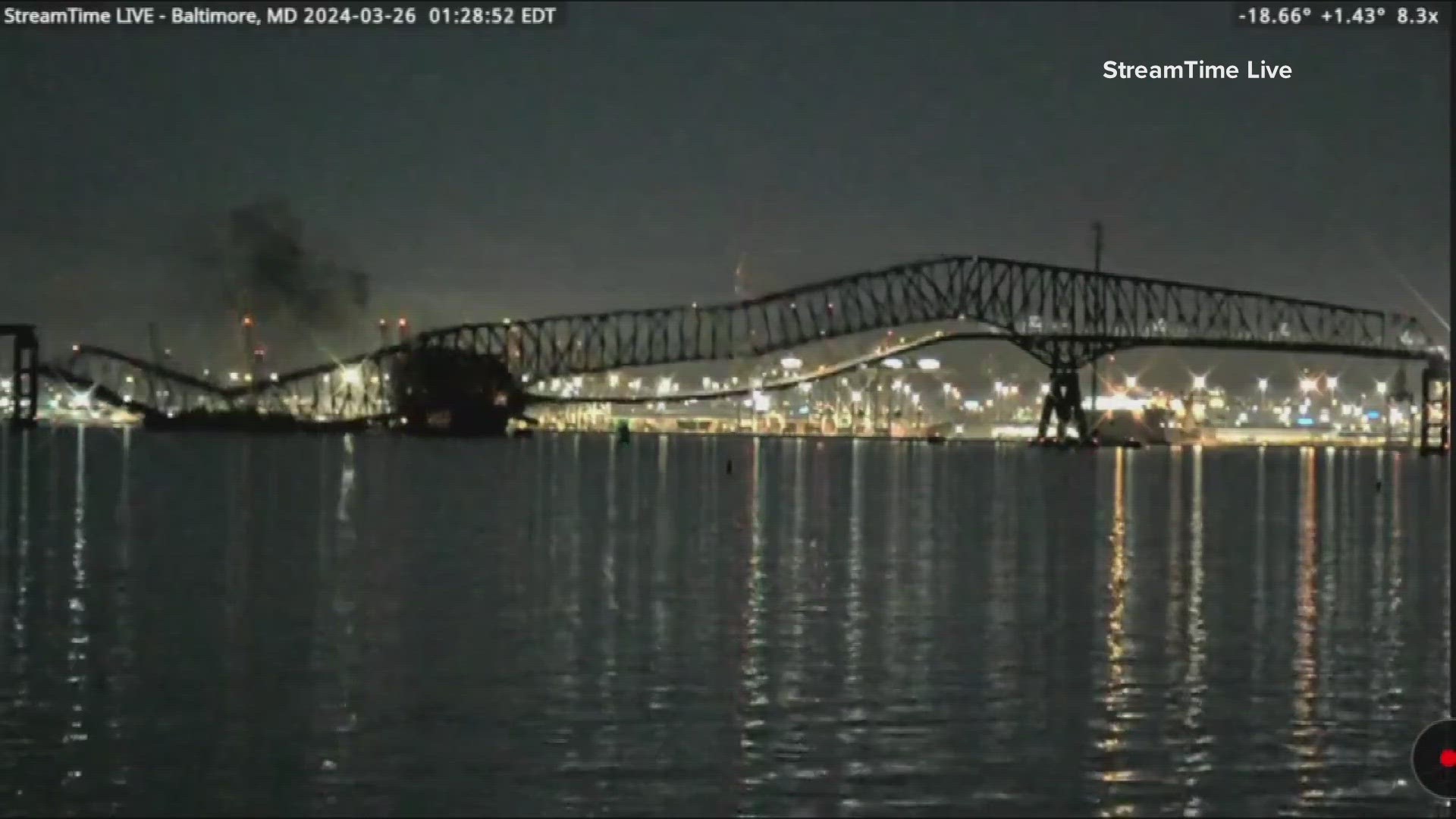 Crews are searching for people after a ship hit a bridge in Baltimore causing it to collapse into the river.