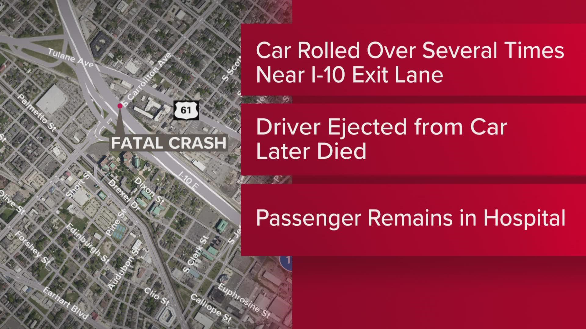 Fatal roll over crash on I-10, Sunday