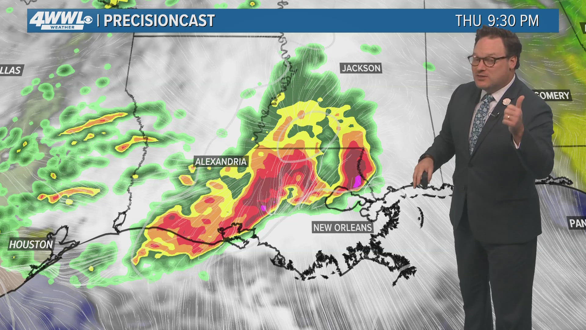 WWL Louisiana Chief Meteorologist Chris Franklin with the latest severe weather forecast for the New Orleans area on Wednesday, May 15, 2024.