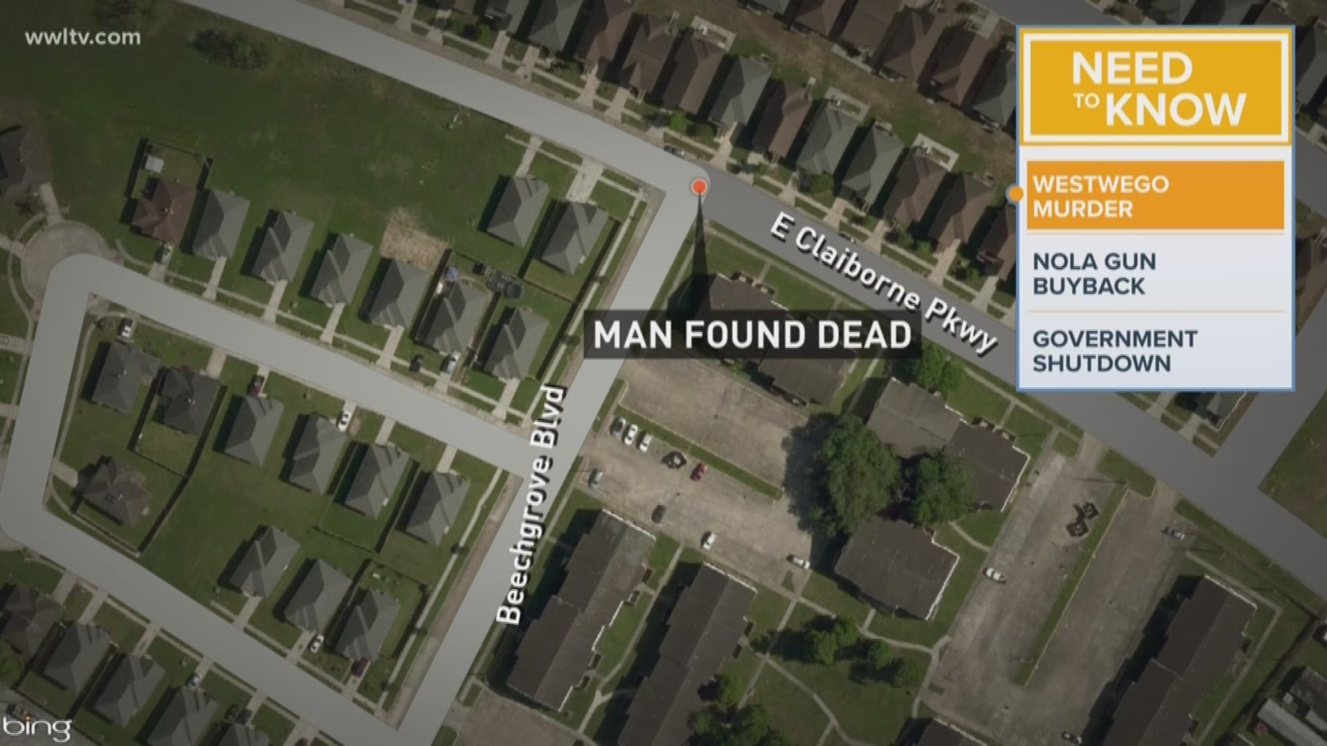 JPSO says the man was found suffering from a gunshot wound in the roadway.