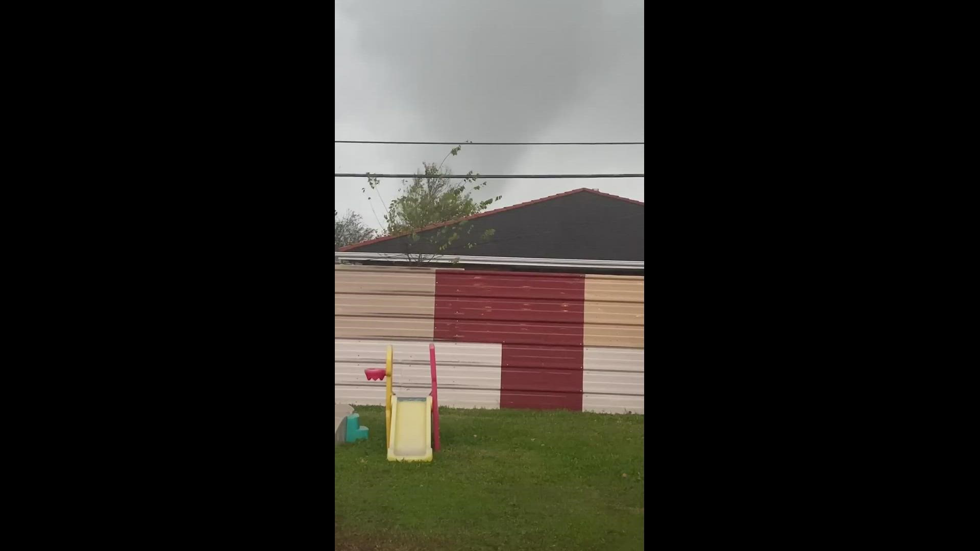 Video shows possible tornado in Chalmette, Louisiana