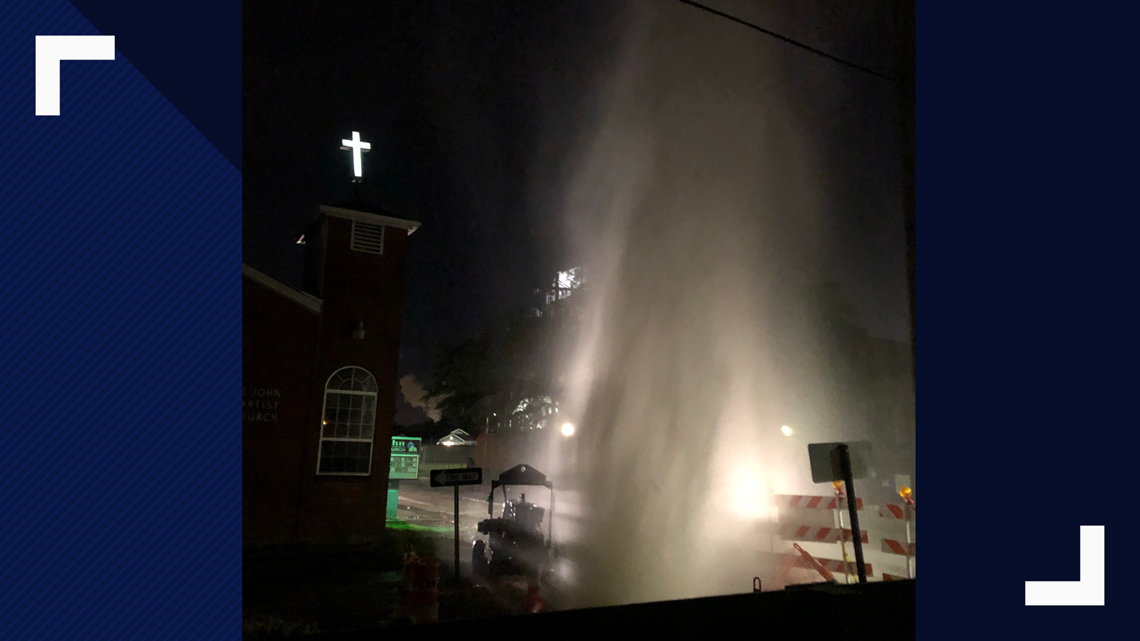 Another water main break spews water into the air | wwltv.com