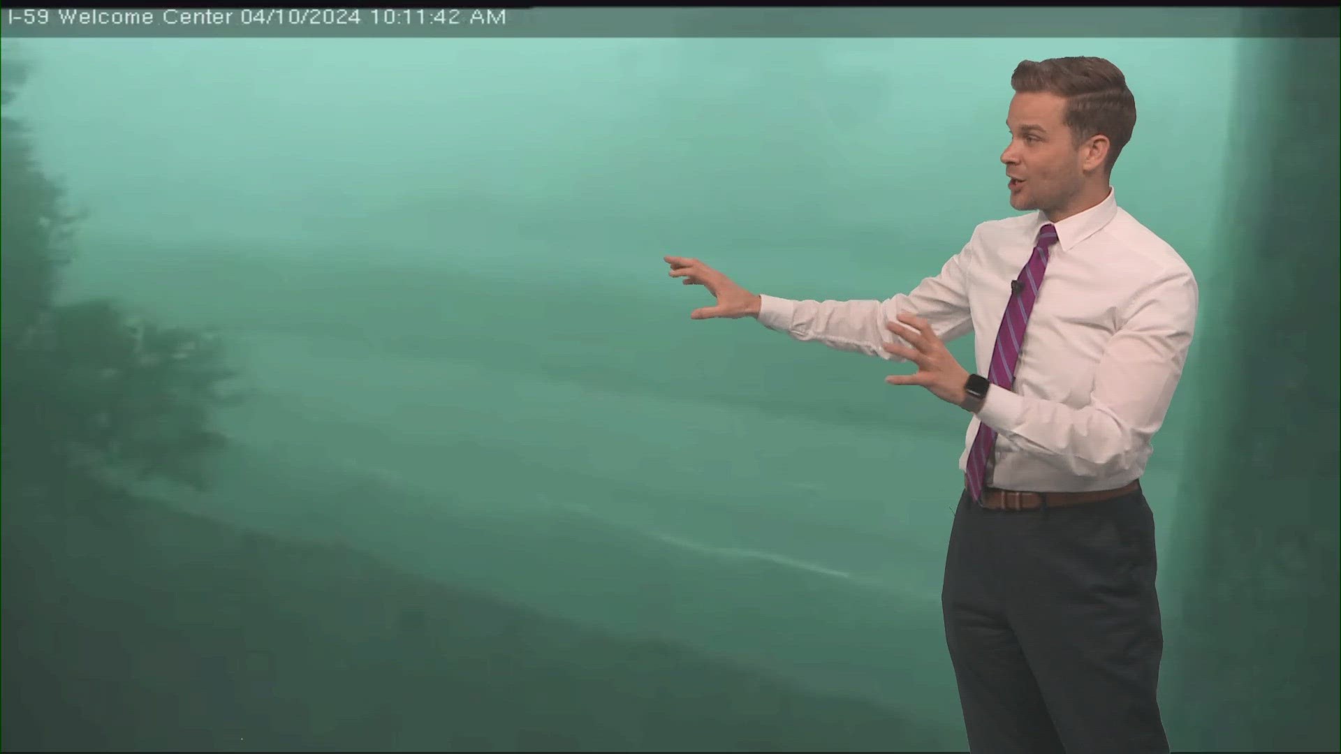 Payton Malone talks about very strong winds visible on a traffic camera. Winds of up to 80 mph are forecast.