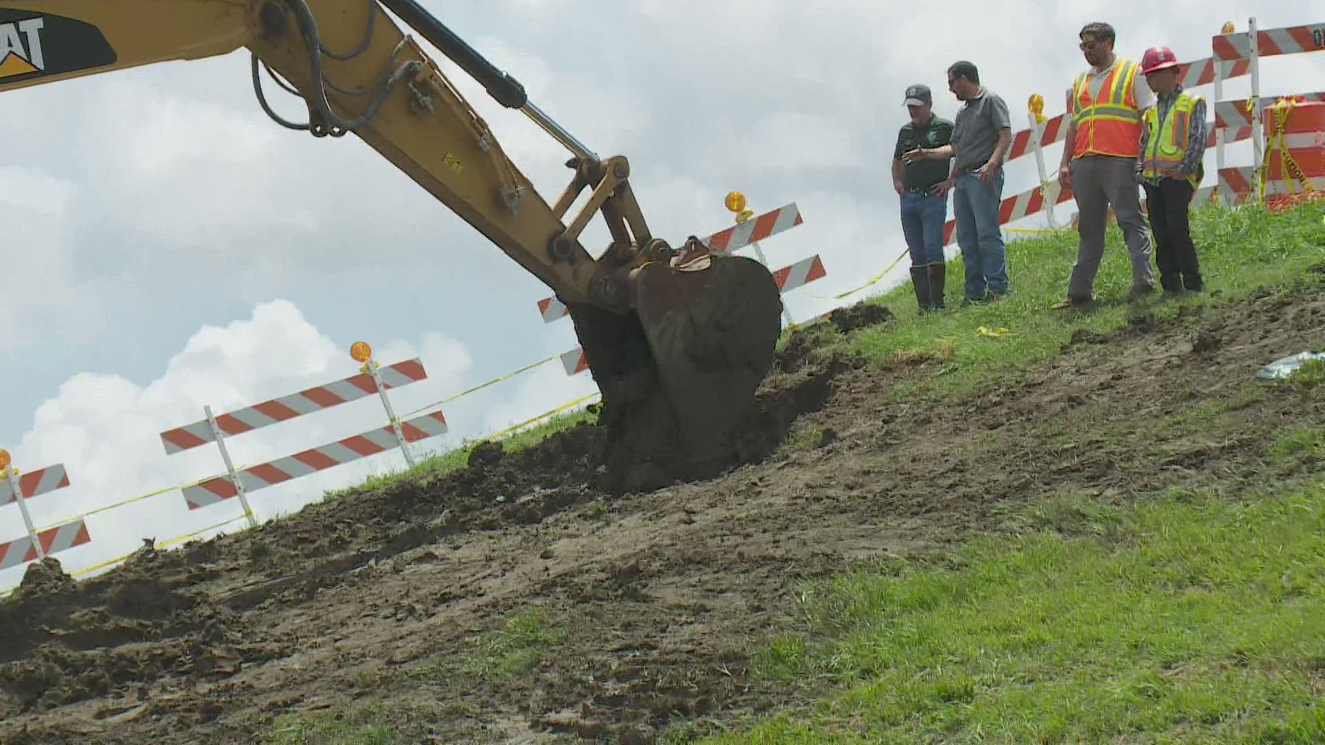 These levees are the last line of defense between New Orleans neighbors and potential flooding and storm surge on Lake Pontchartrain.