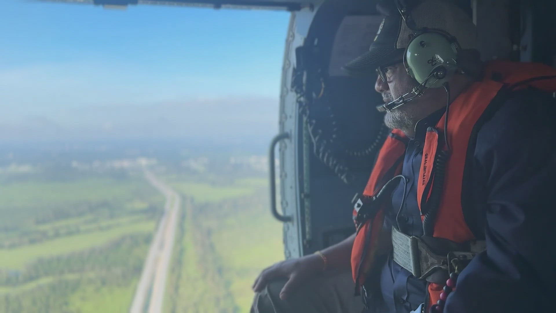 He flew over coastal Louisiana – from Grand Isle – to Terrebonne and Lafourche and the river parishes.