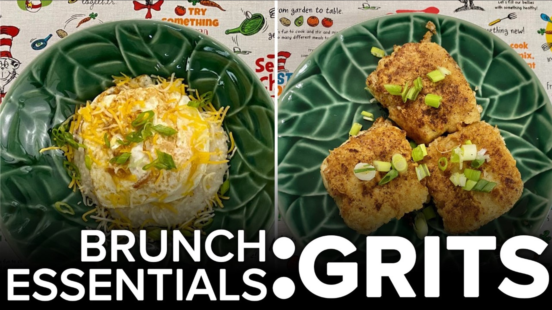 Chef Kevin's recipe for cheesy grits and grit cakes  will convert even the biggest grits hater!