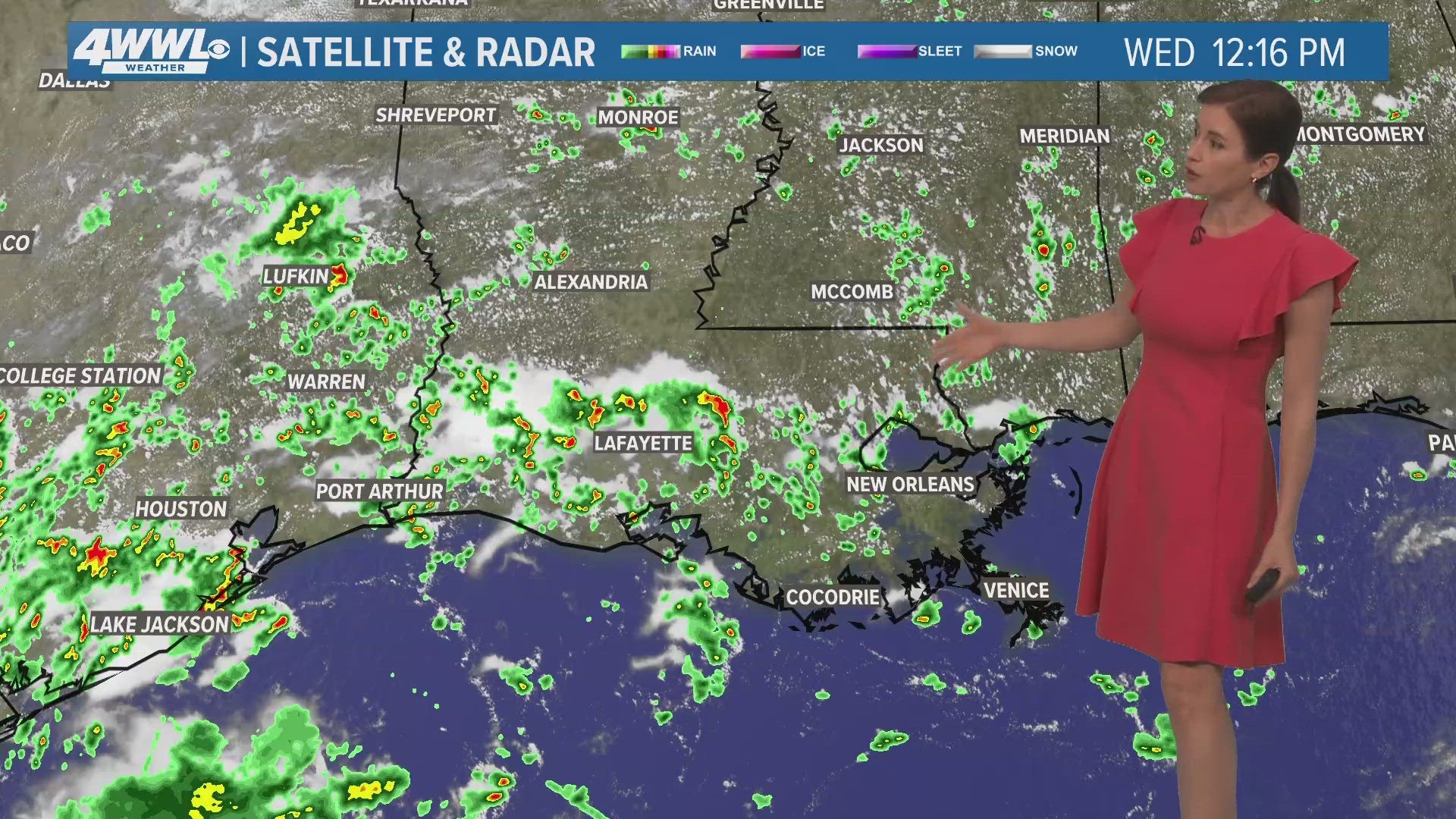 Meteorologist Alexandra Cranford has teh forecast at noon on Wednesday, July 9, 2025.