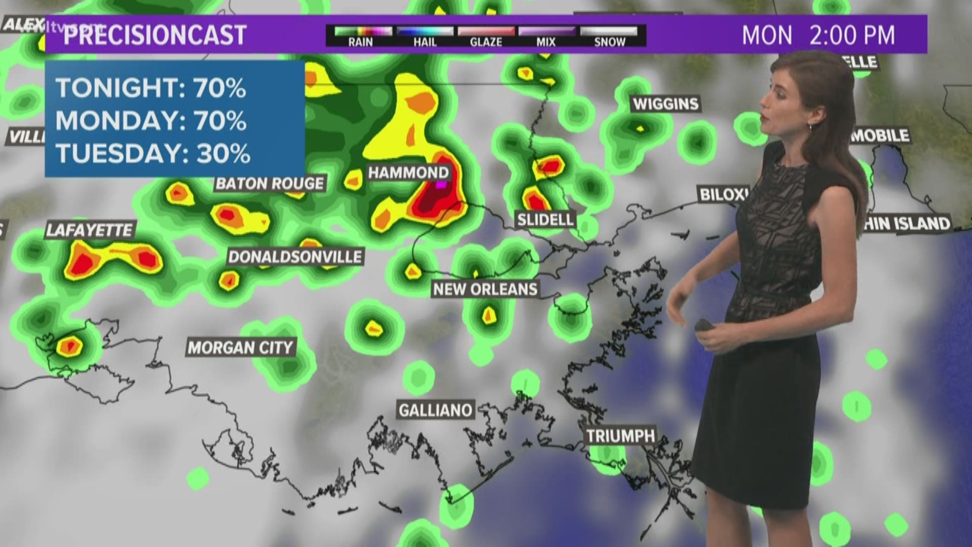 Meteorologist Alexandra Cranford has the forecast at 5:30 p.m. on Sunday, July 14, 2019.