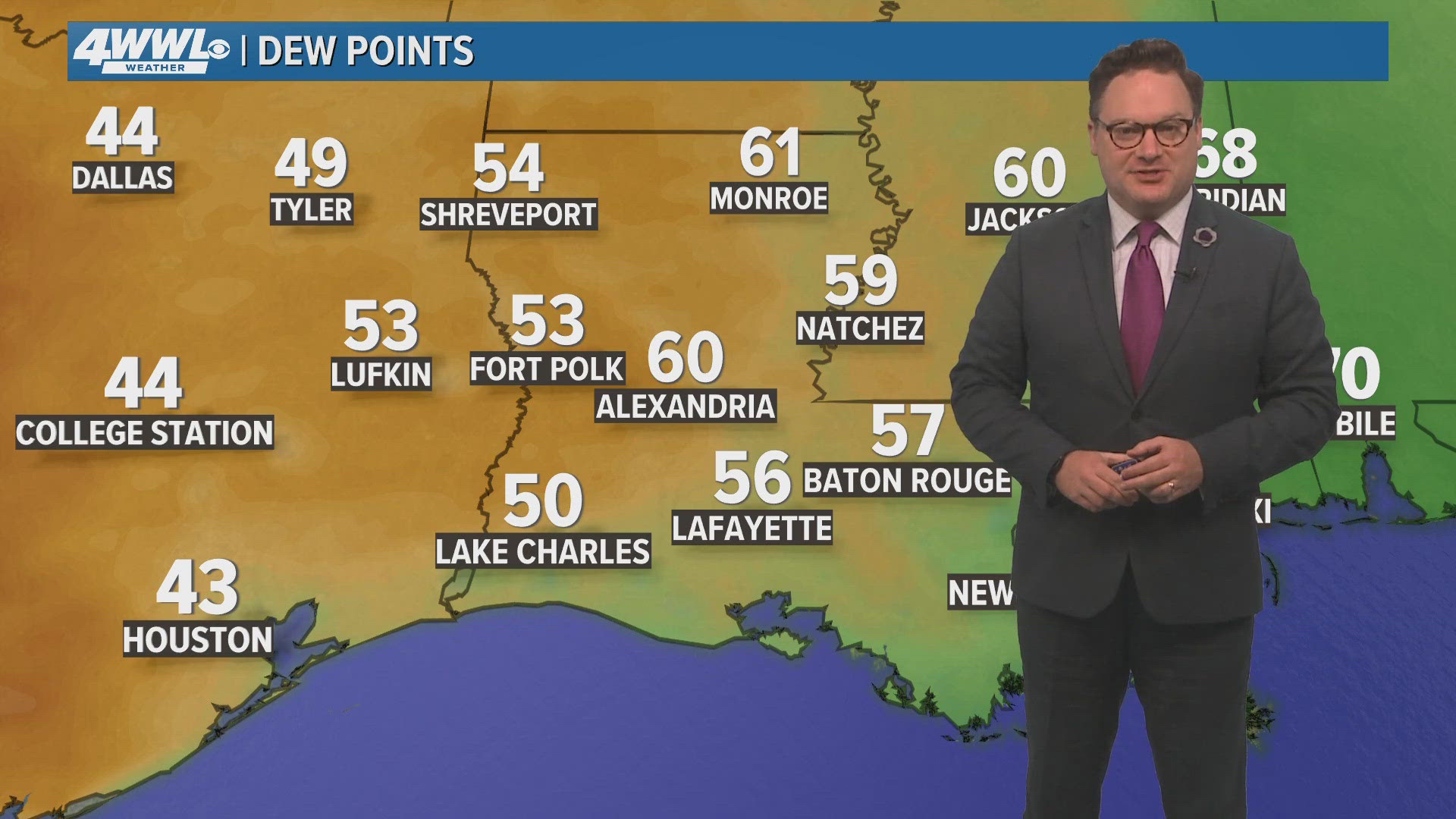 WWL Louisiana Chief Meteorologist Chris Franklin with a first look at the New Orleans-area forecast for News at 5PM on Tuesday, Nov. 19, 2024.