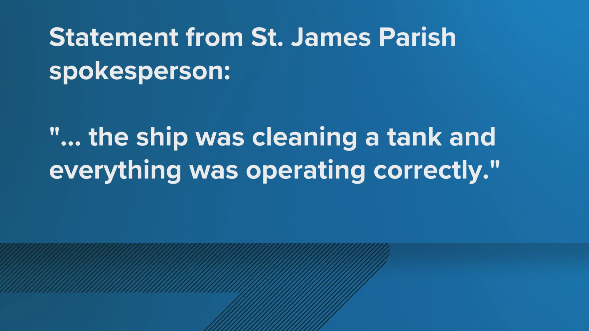 Authorities said the odor is believed to be coming from a boat along the Mississippi River.
