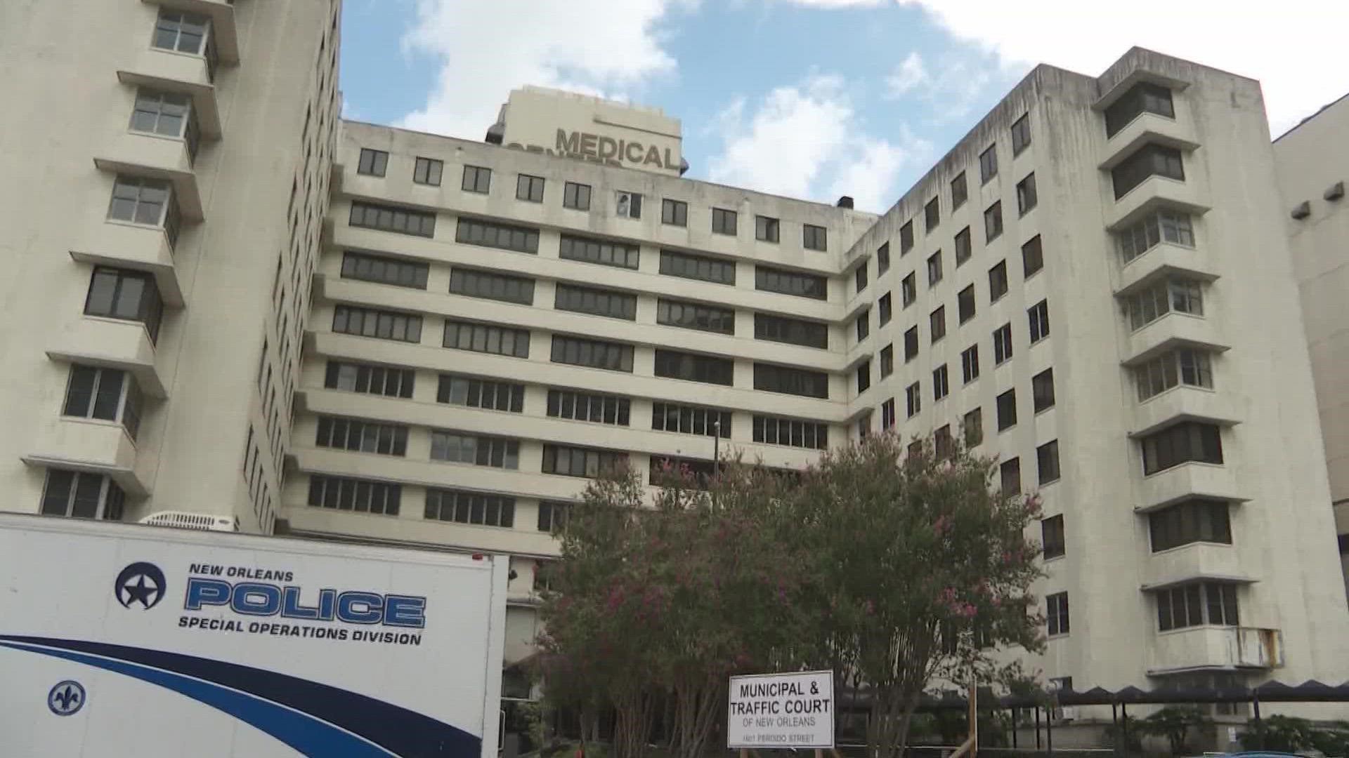 The courts have been operating out of the old VA hospital location on Perdido Street while the city courthouse is undergoing renovations.