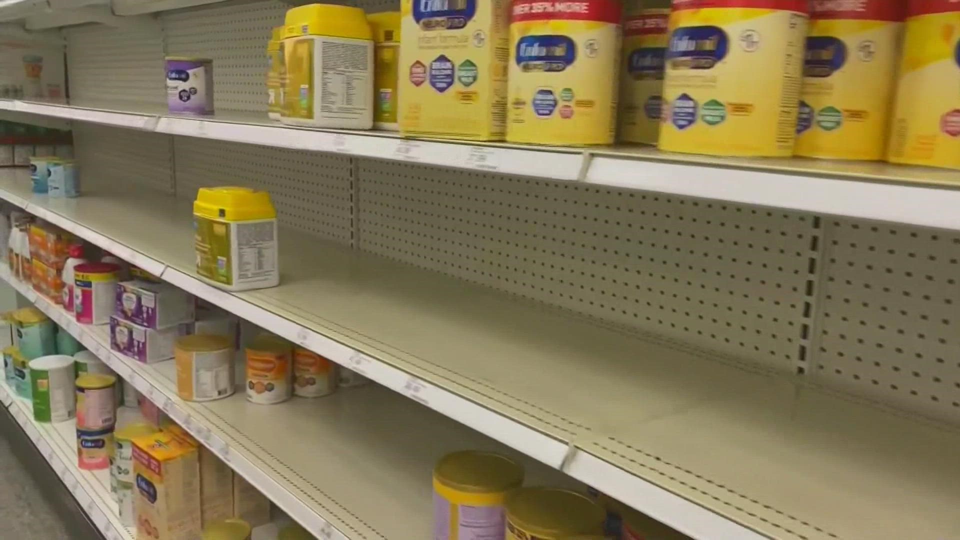 Amid a national shortage for baby formula, local families are struggling to find alternatives.