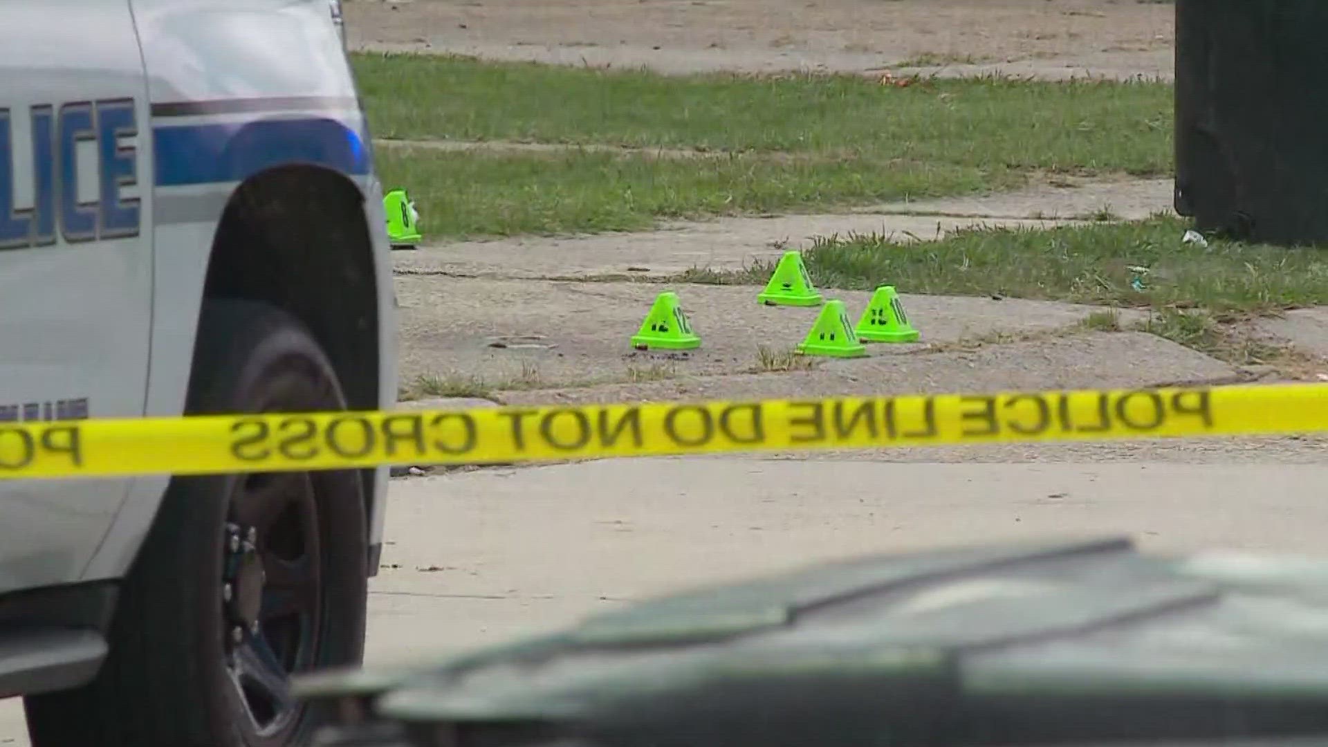 Police say the first shooting happened just before 11:30 p.m. Monday. A man was shot 4000 block of Sullen Place.