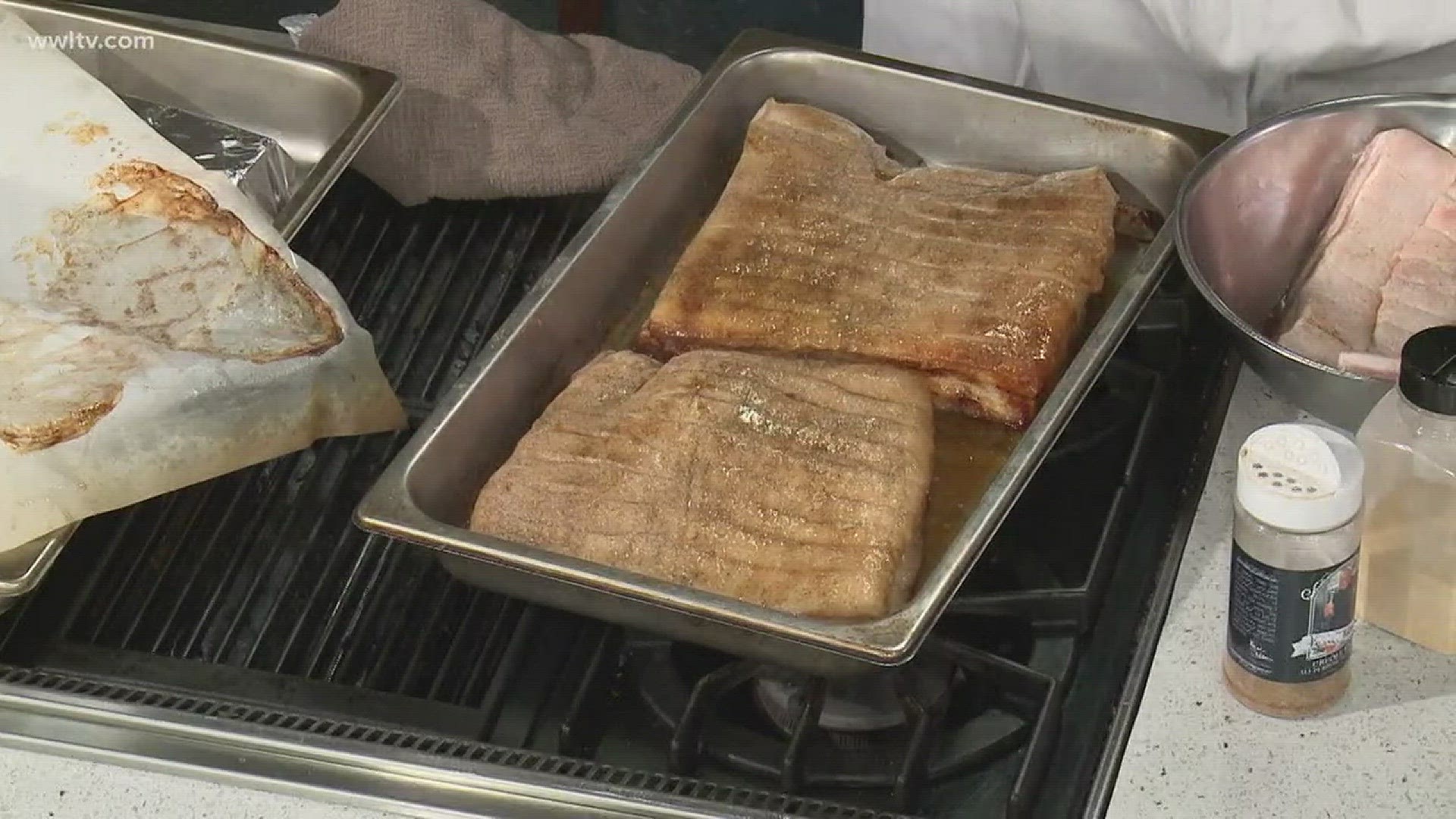 Chef Kevin Belton shares a delicious pork belly recipe.