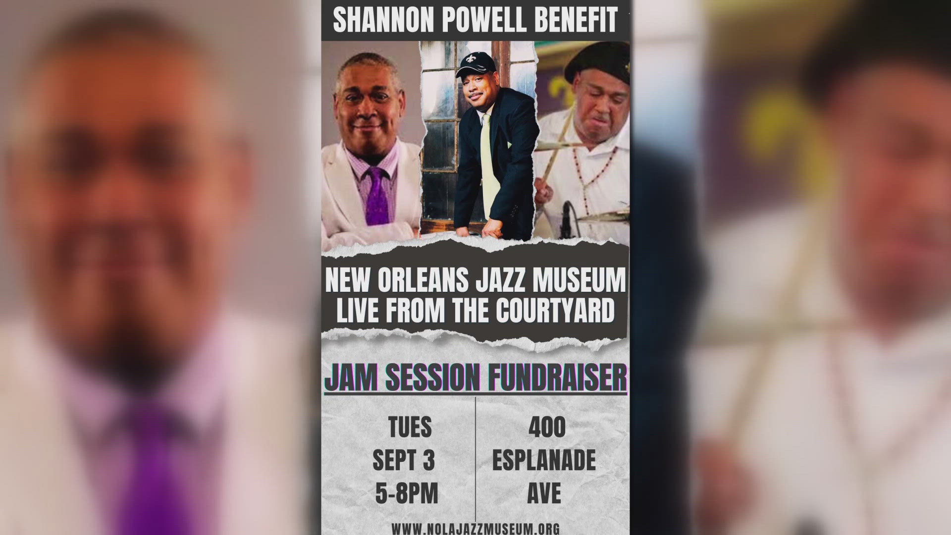 The New Orleans Jazz Museum is hosting an event on Tuesday, September 3rd, from 5 to 8 p.m. to benefit Shannon Powell.