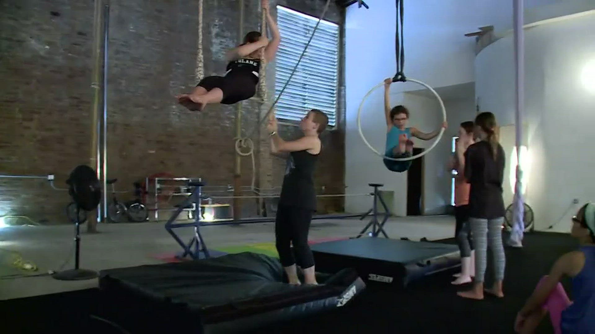 Why not join the circus? Kevin Belton shows us what it takes at New Orleans' Fly Circus Space.