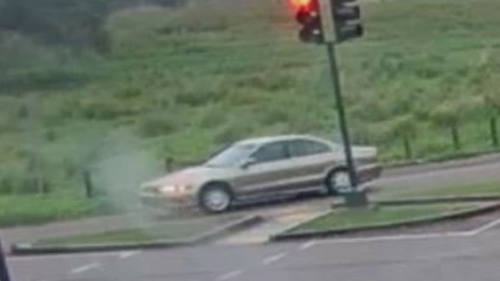 The vehicle may be connected to a suspect described as an adult Hispanic male, possibly in his late 20s or early 30s, with average build standing 5-foot-7 to 5-8.