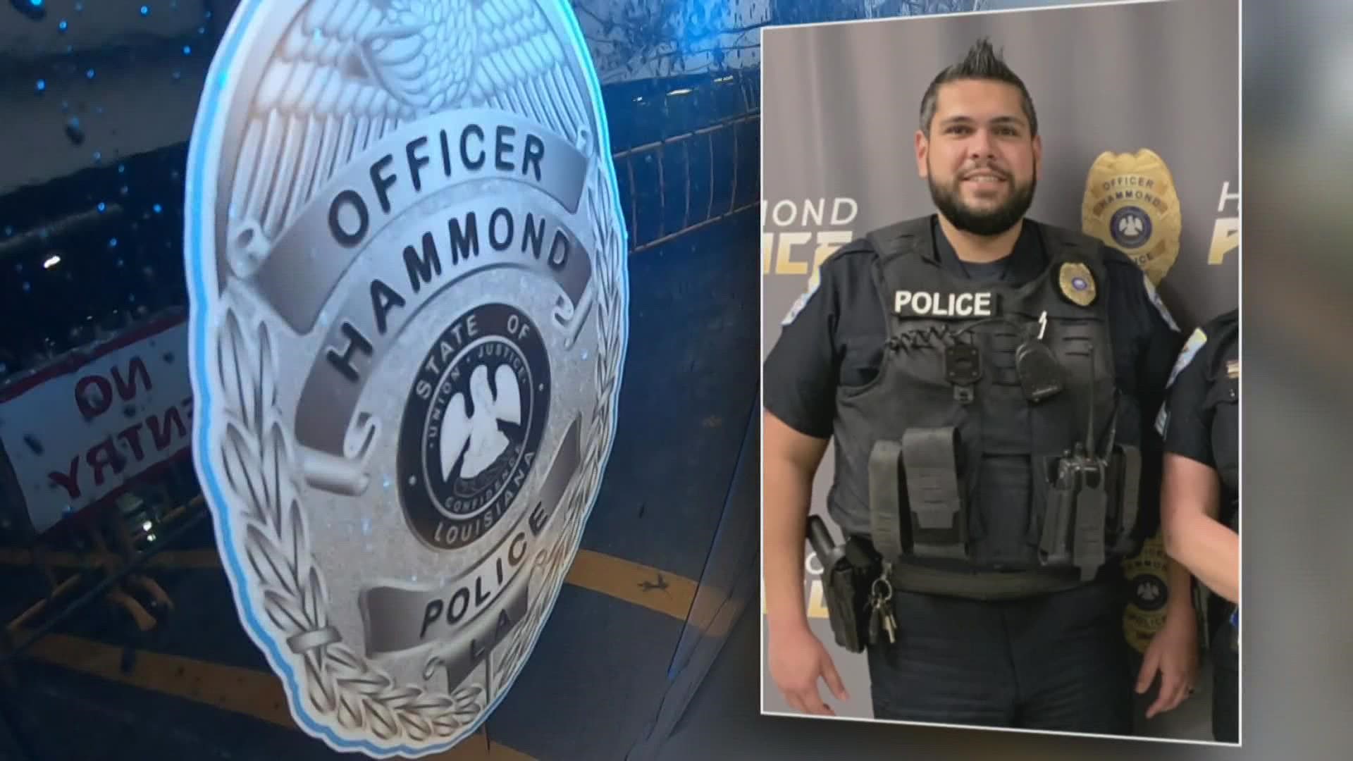 The city of Hammond is asking for prayers as one of their beloved officers lay in the hospital fighting COVID.
