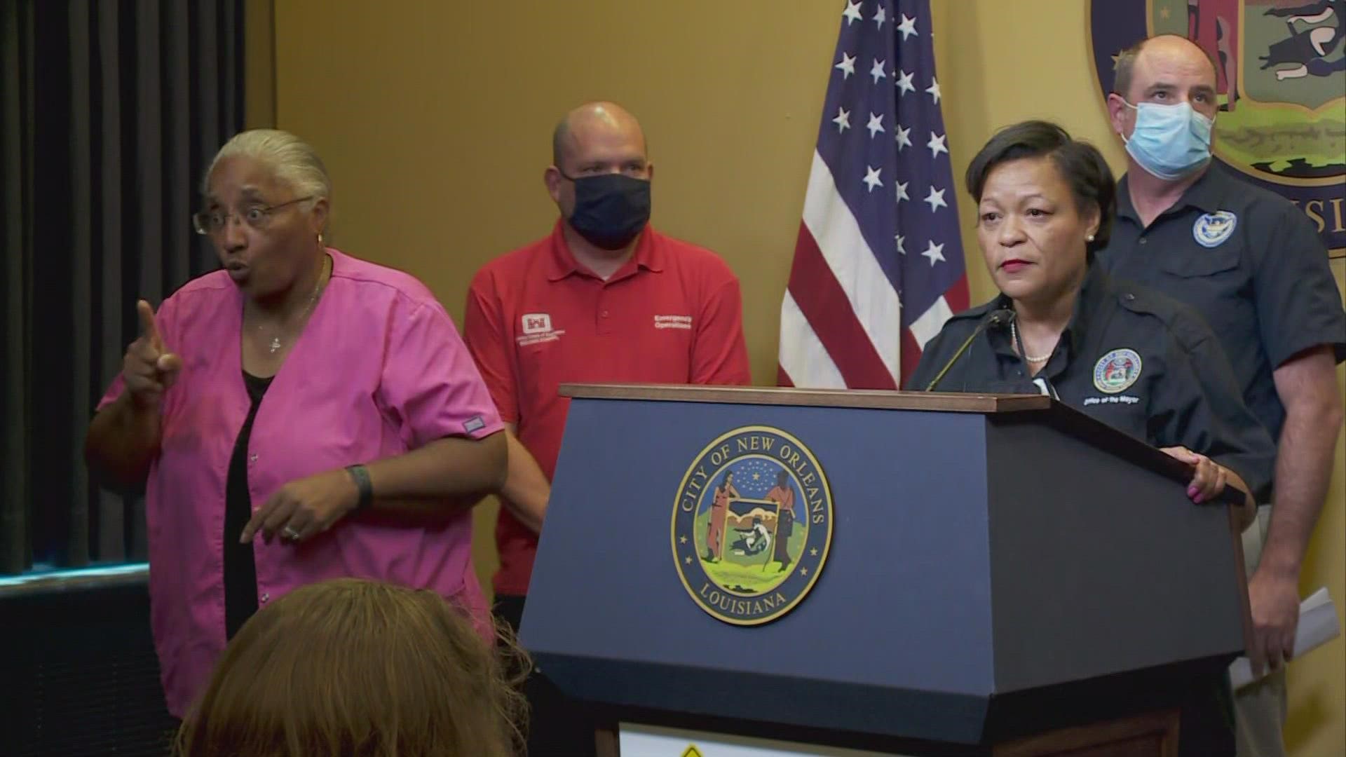 New Orleans Mayor LaToya Cantrell is calling for residents to either evacuate voluntarily or shelter in place by Saturday night.