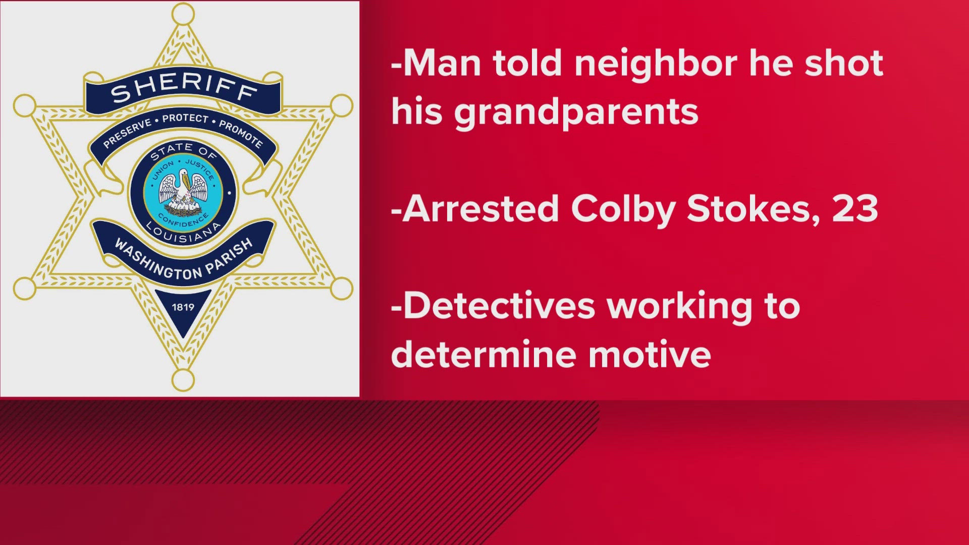 Colby Stokes, 23 was arrested. Deputies found the two victims and took Stokes into custody.