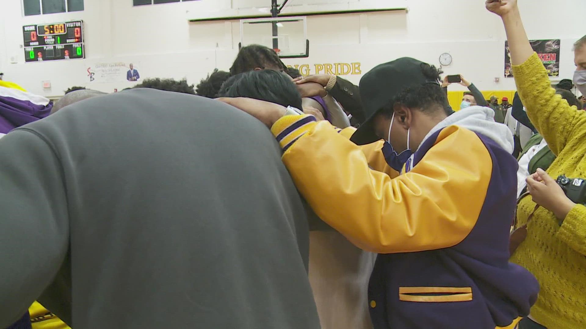 The InspireNOLA Charter Schools combined playbooks, putting Cougars and Mustangs on the same team in a student led prayer and call to action.