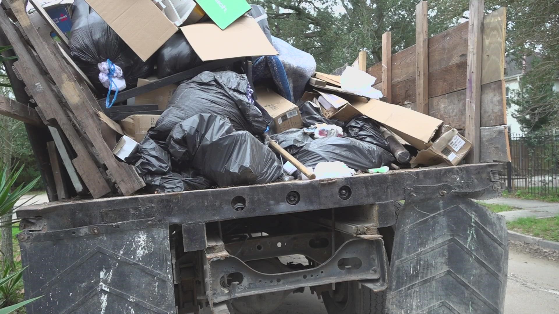 One resident said the truck has been parked on Fern Street for several weeks, and now it’s becoming a dumpster of sorts alongside a major construction zone.