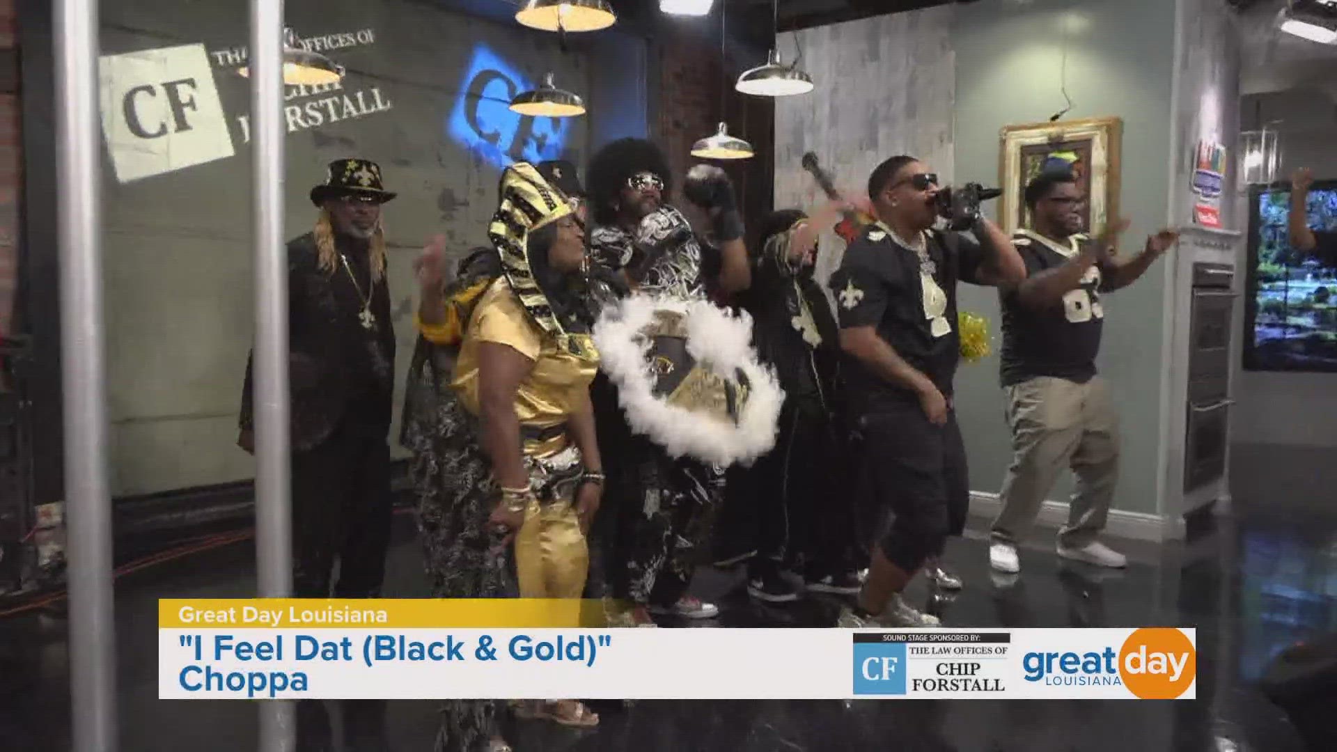 Choppa, DJ Spin & the Saints Super Fans stopped by to help us get our Saints tailgate party rocking!