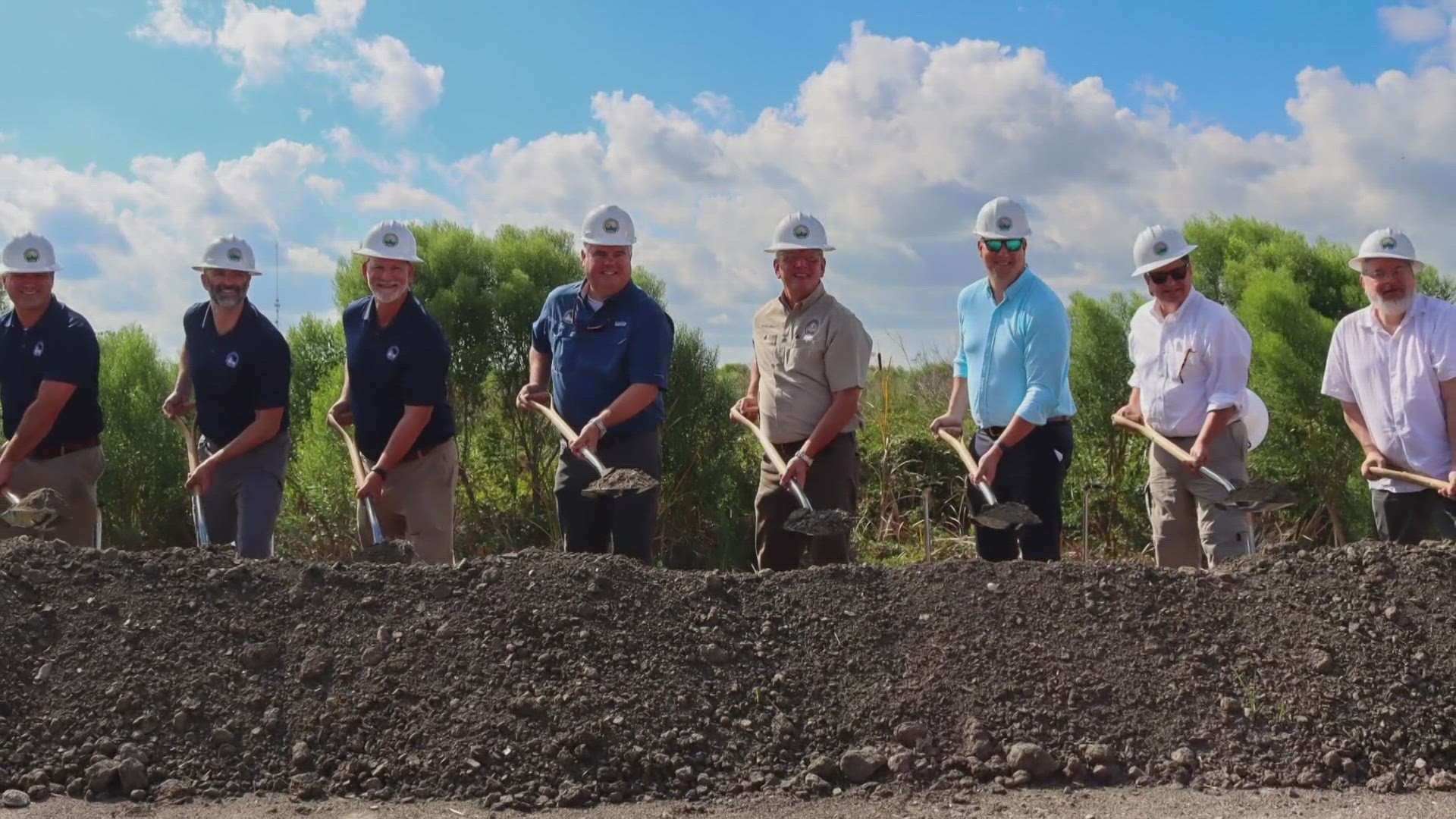 If the Mid-Barataria Sediment Diversion project works as intended, the solids in the river water will settle out in the basin and gradually restore land lost.